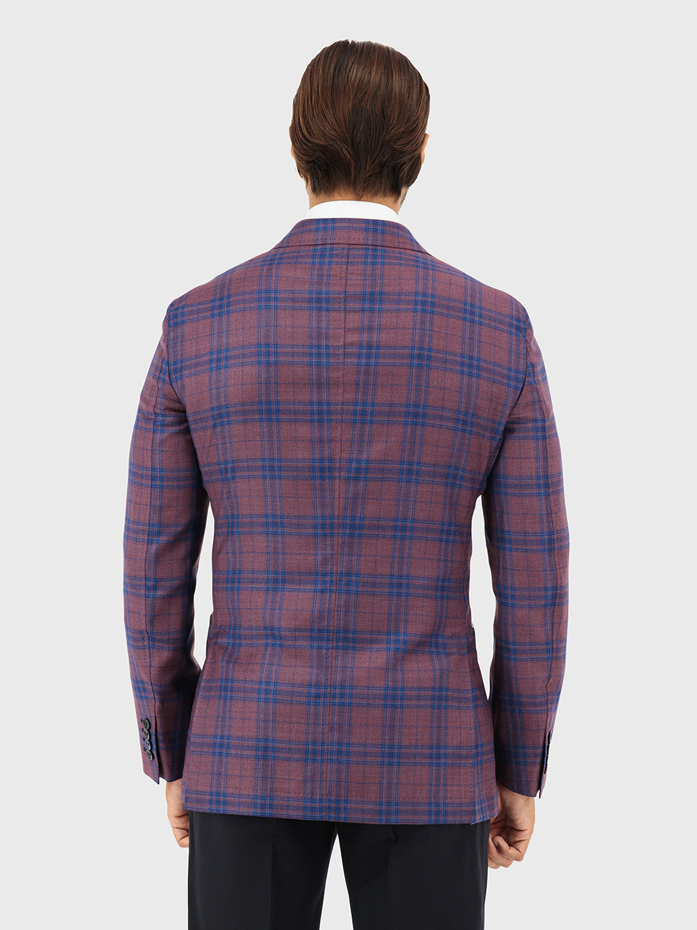 Wool Blazer with Checkered Pattern
