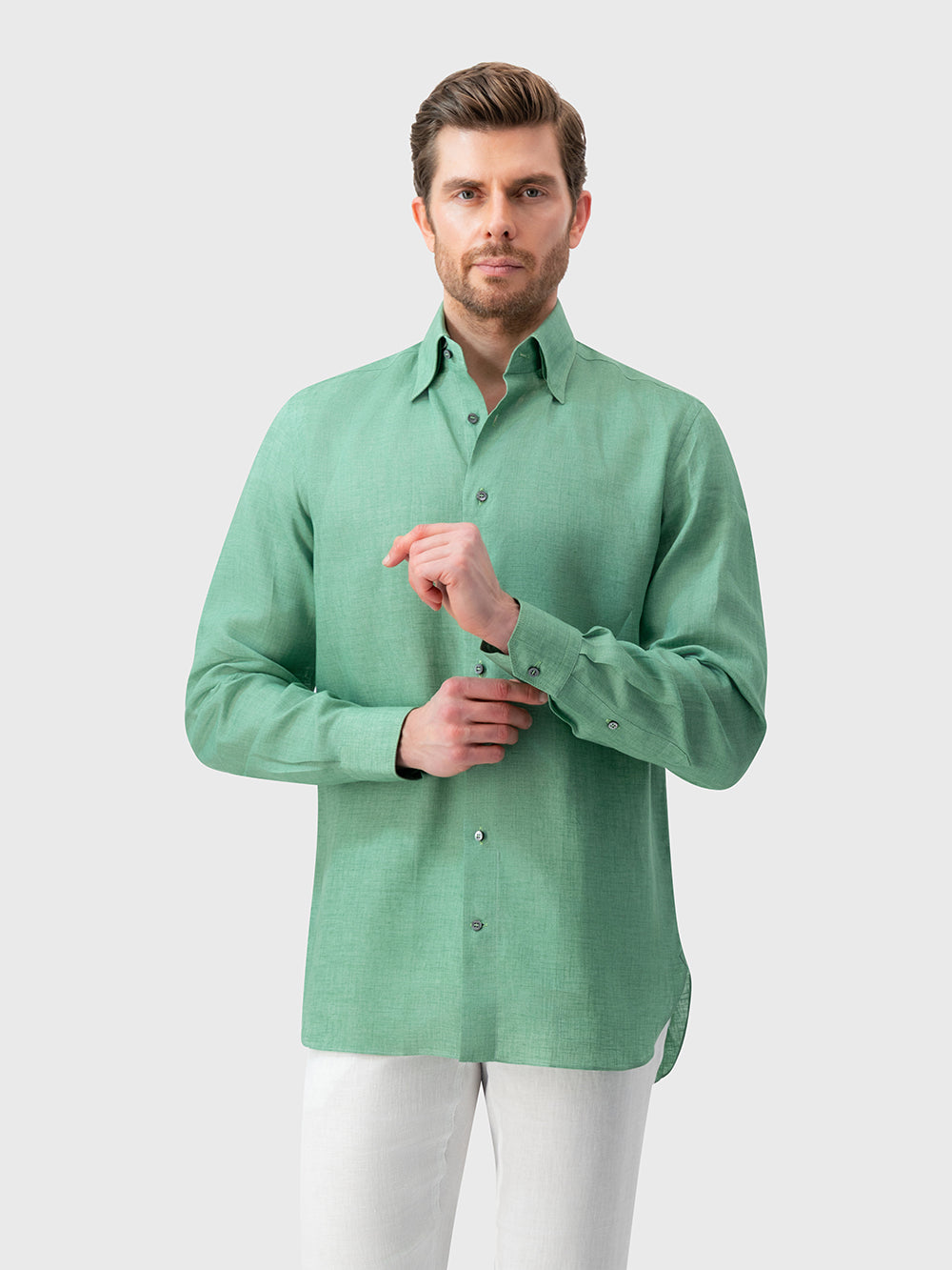 Linen Formal Shirt - Lime