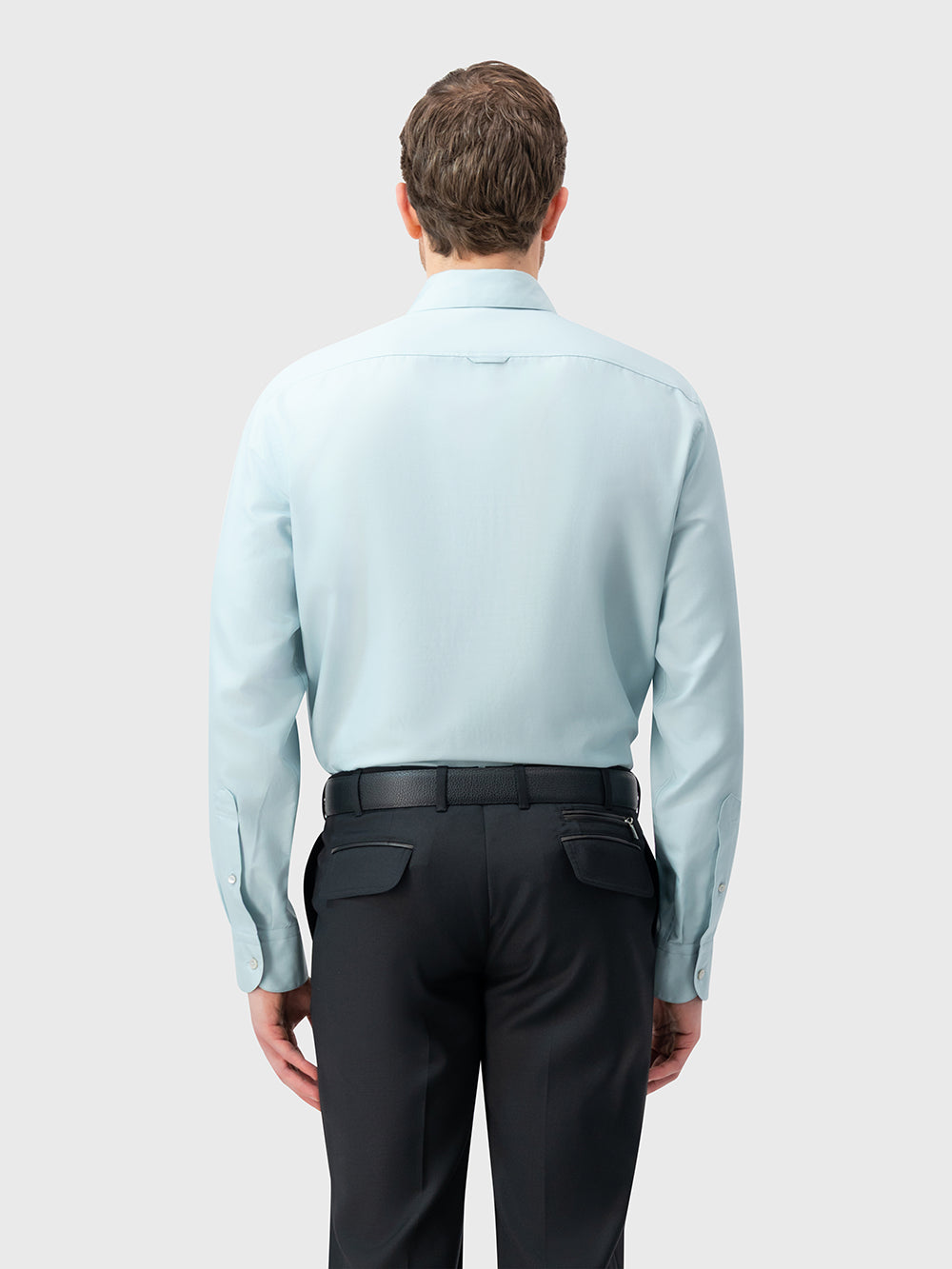 Piped Collar Casual Shirt - Aqua