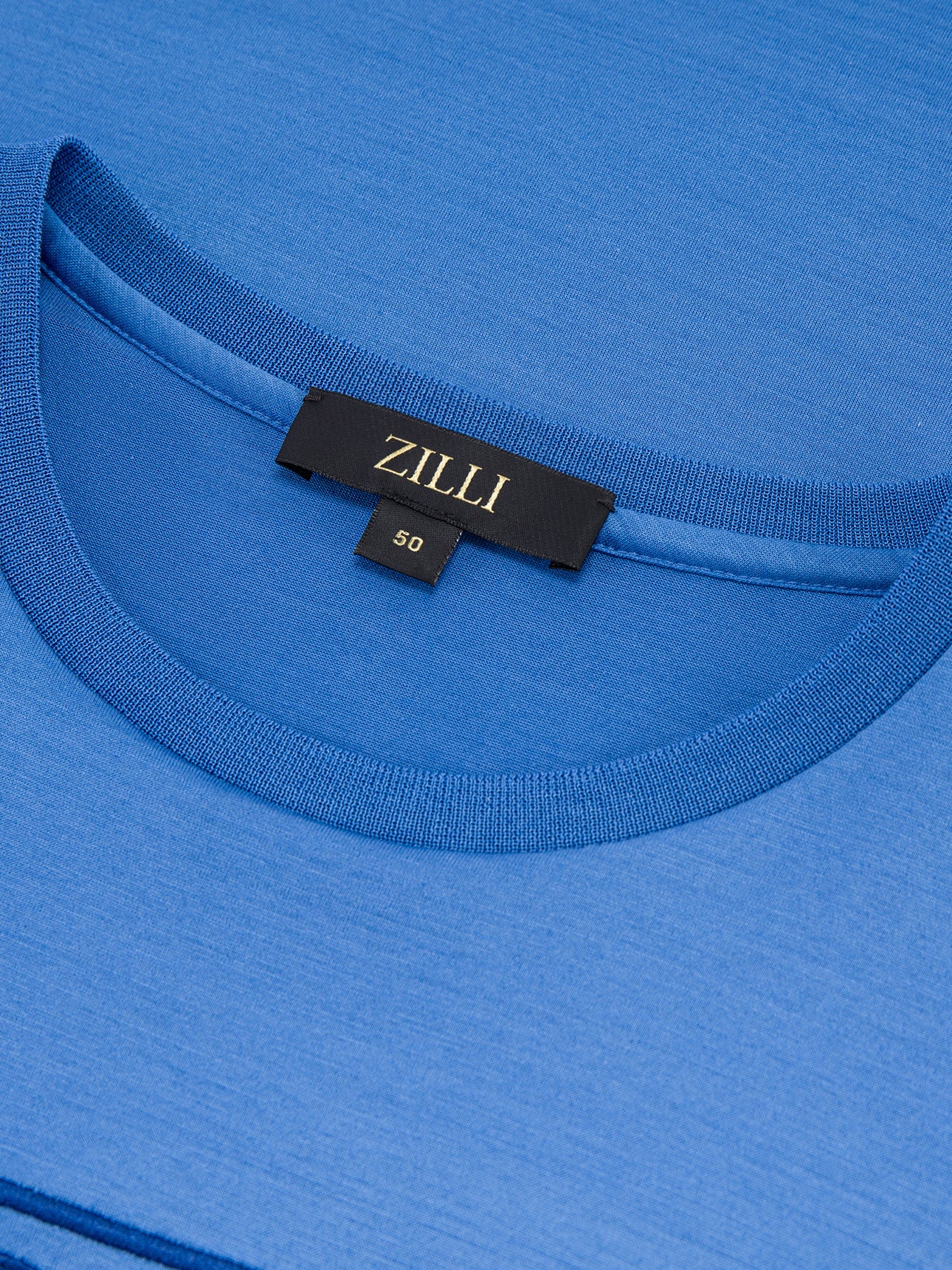 Cotton T-Shirt with Ribbed Collar