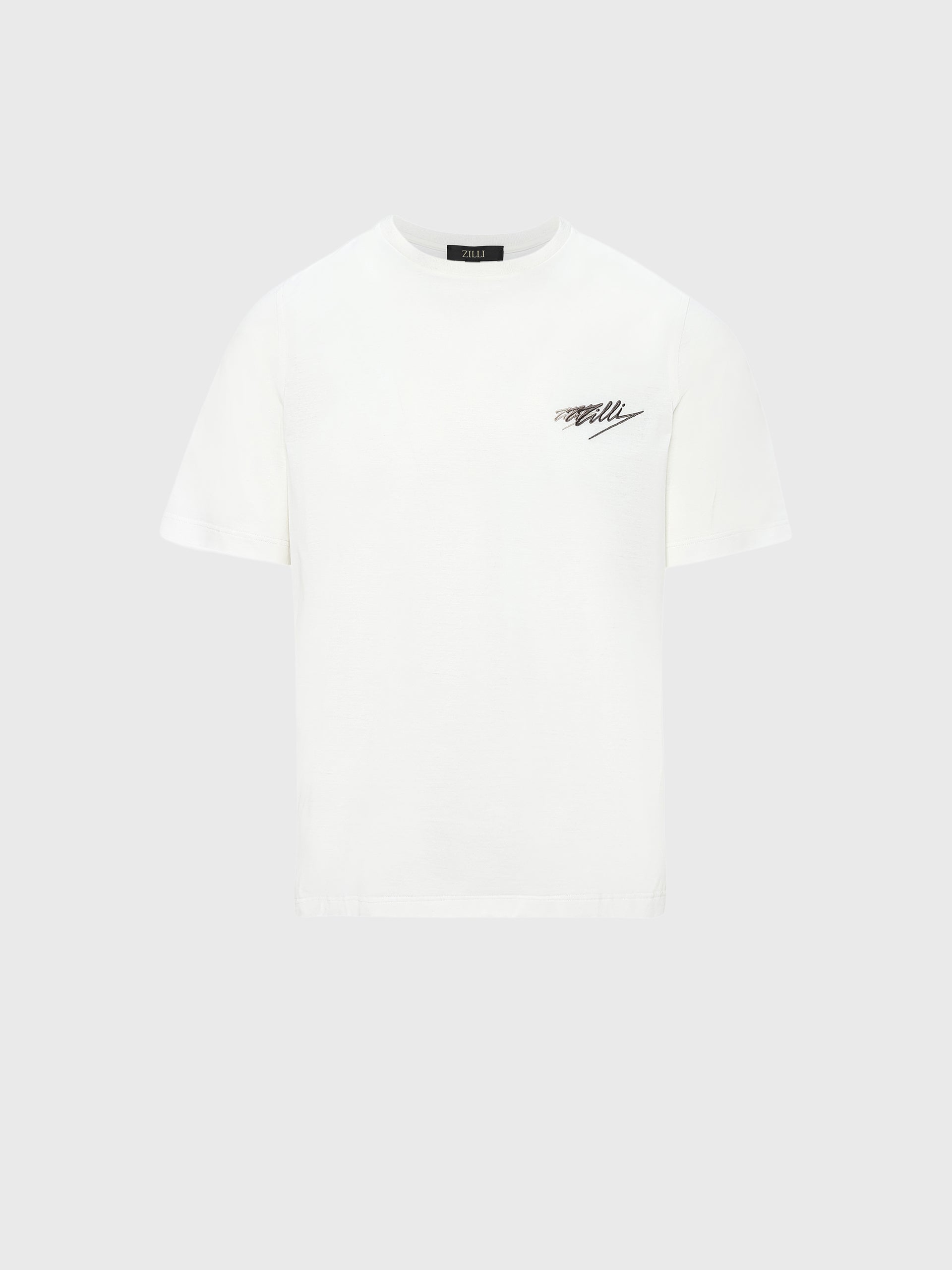 Хлопковая футболка с сатиновой отделкой