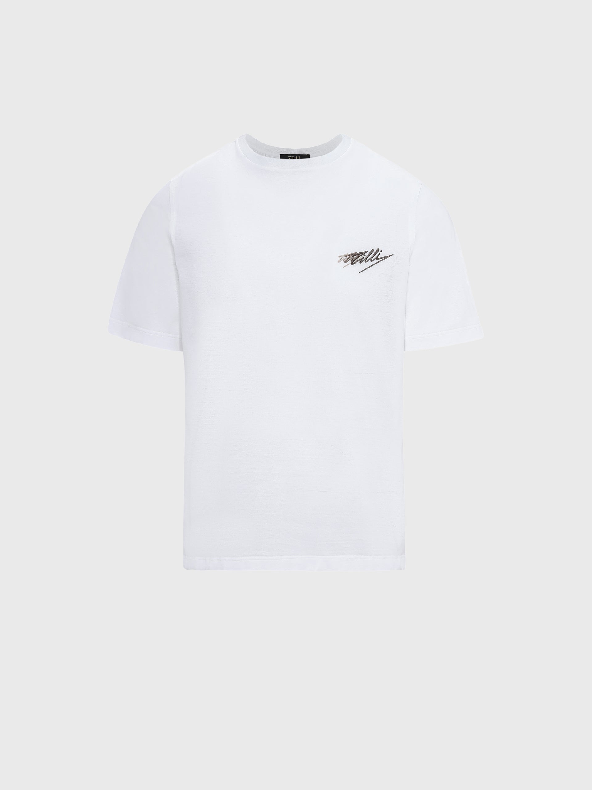 Хлопковая футболка с сатиновой отделкой