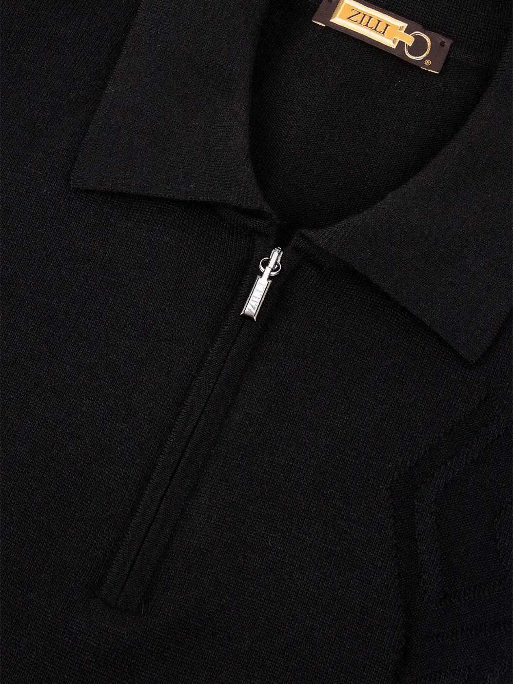 Zipped Polo Sweater