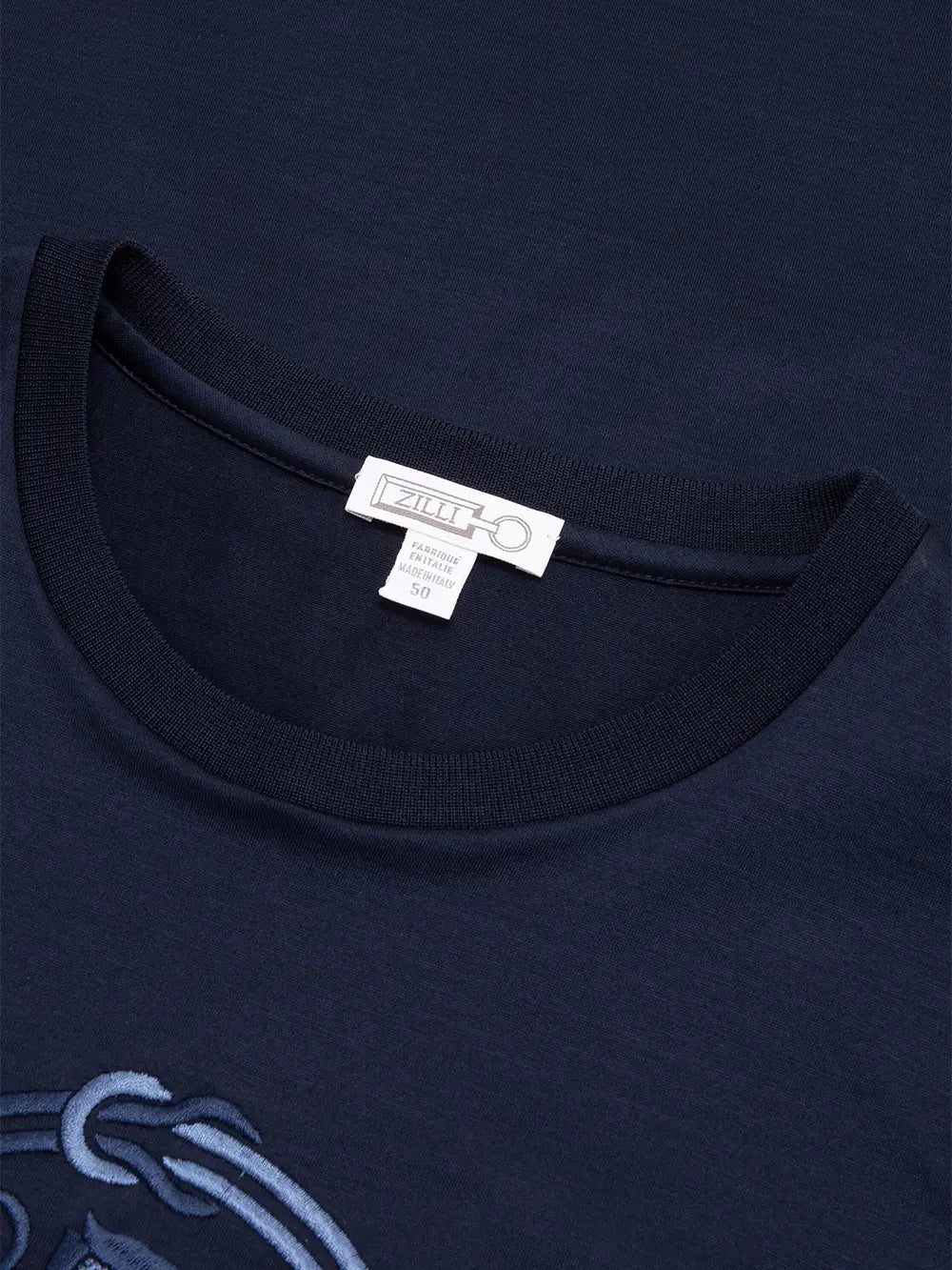 T-Shirt with Lion Circle Embroidery