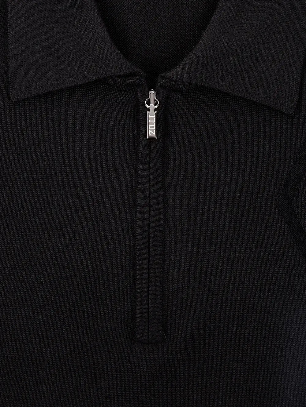 Zipped Polo Sweater