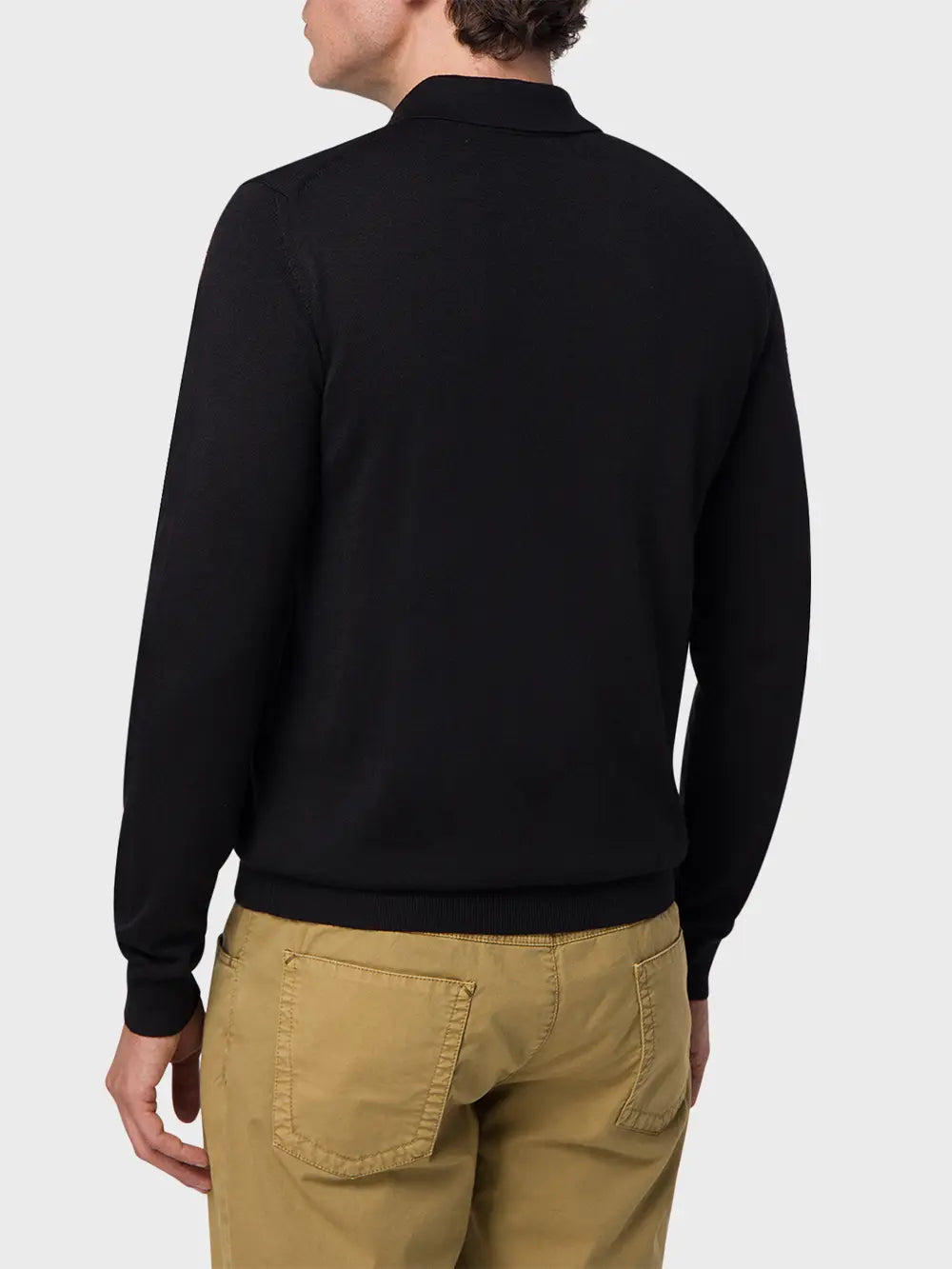 Zipped Polo Sweater
