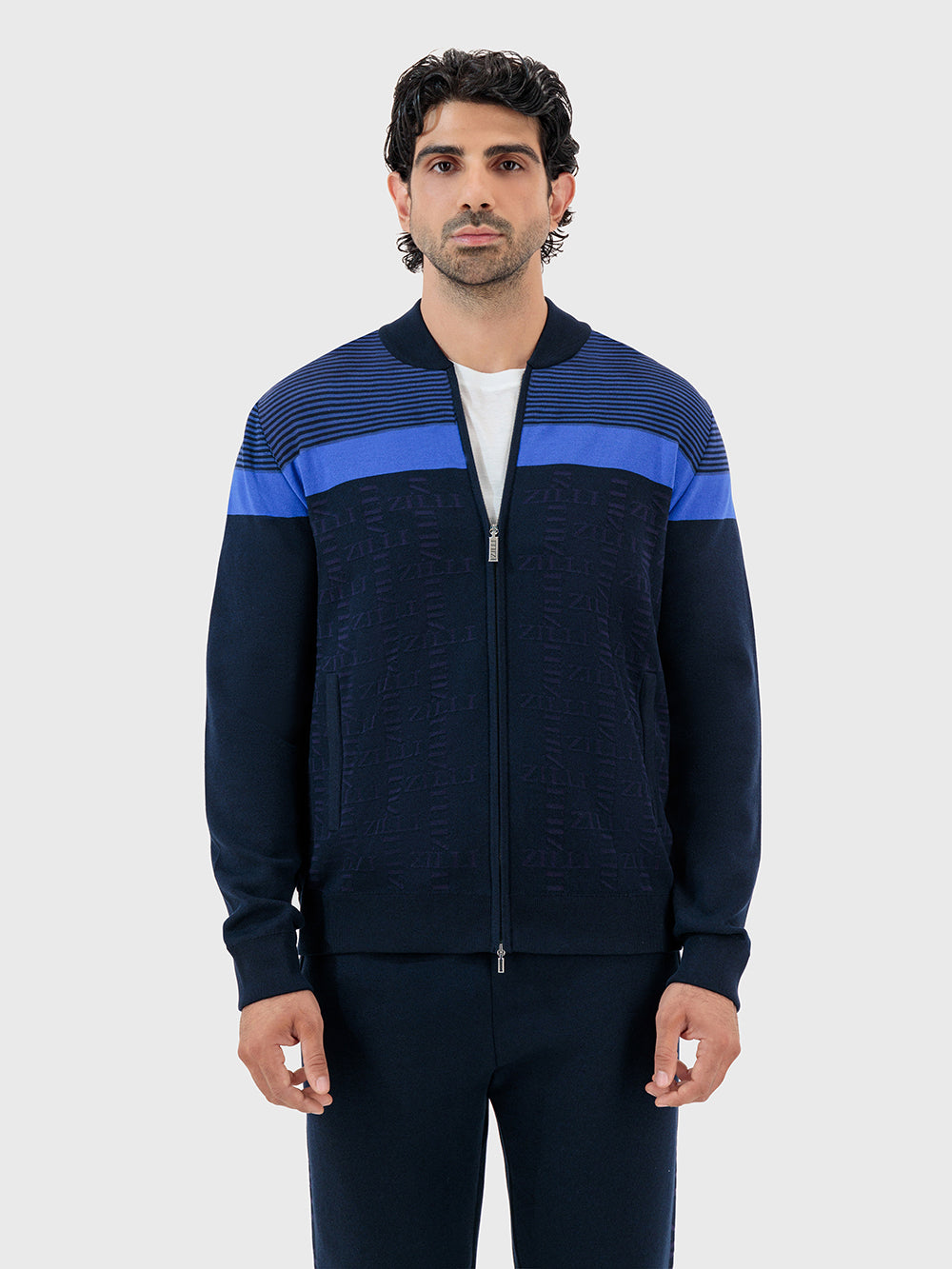 Спортивный костюм на молнии с узором Zilli Cross Play