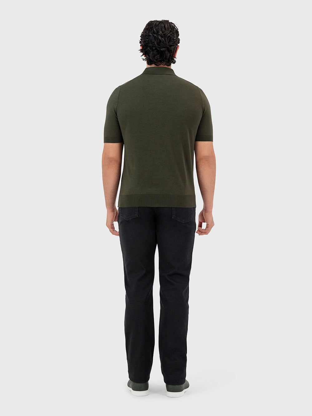 Рубашка-поло на молнии из хлопка и шелка