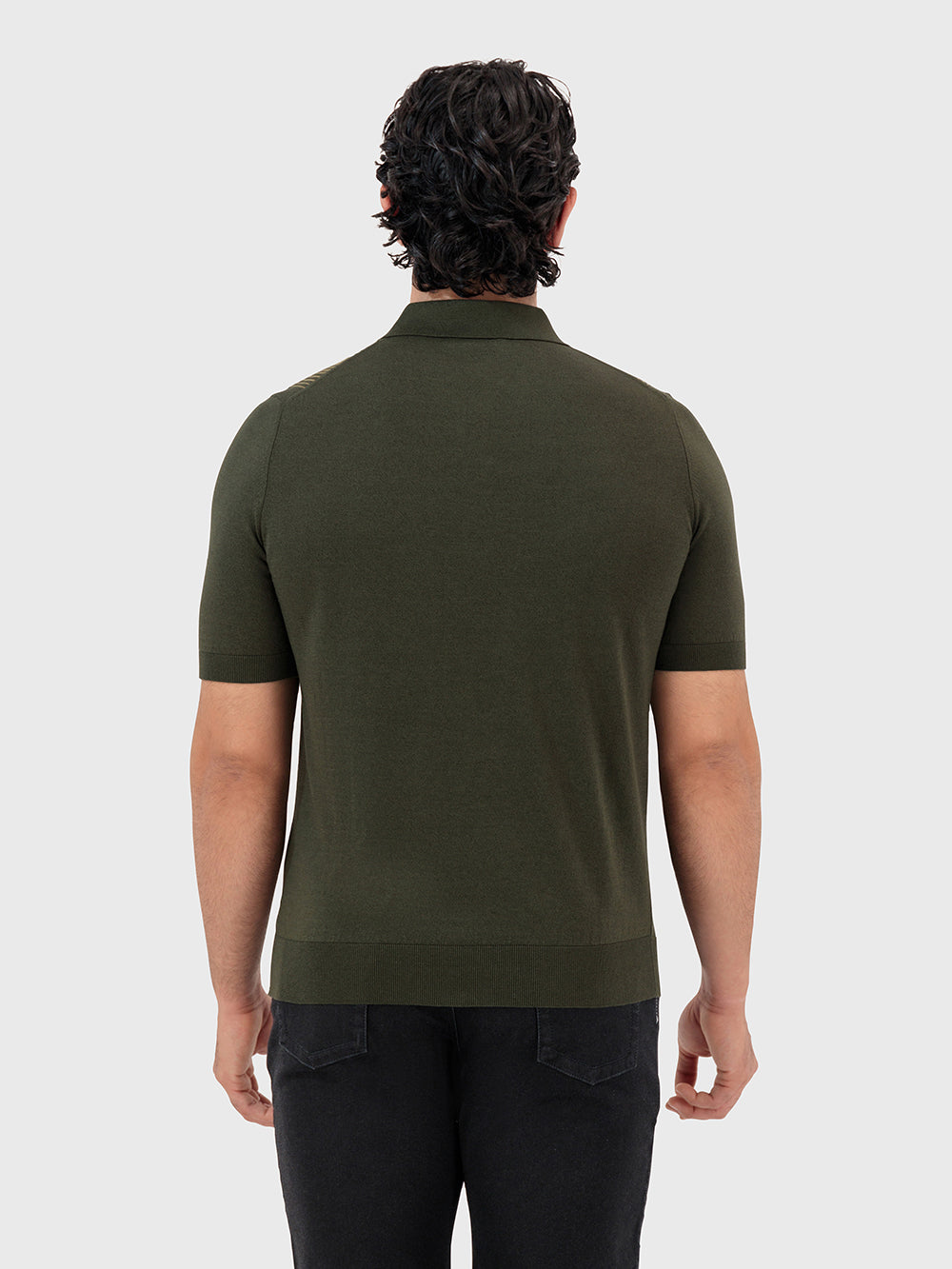 Рубашка-поло на молнии из хлопка и шелка