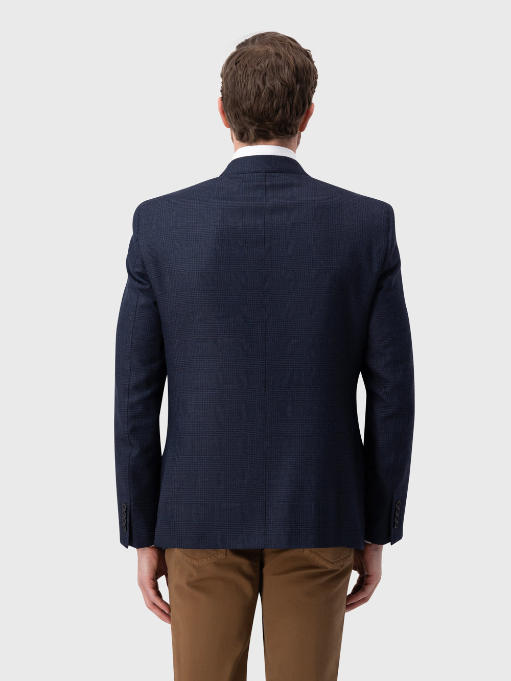 Paris Glen Check - Wool Jacket - Periwinkle