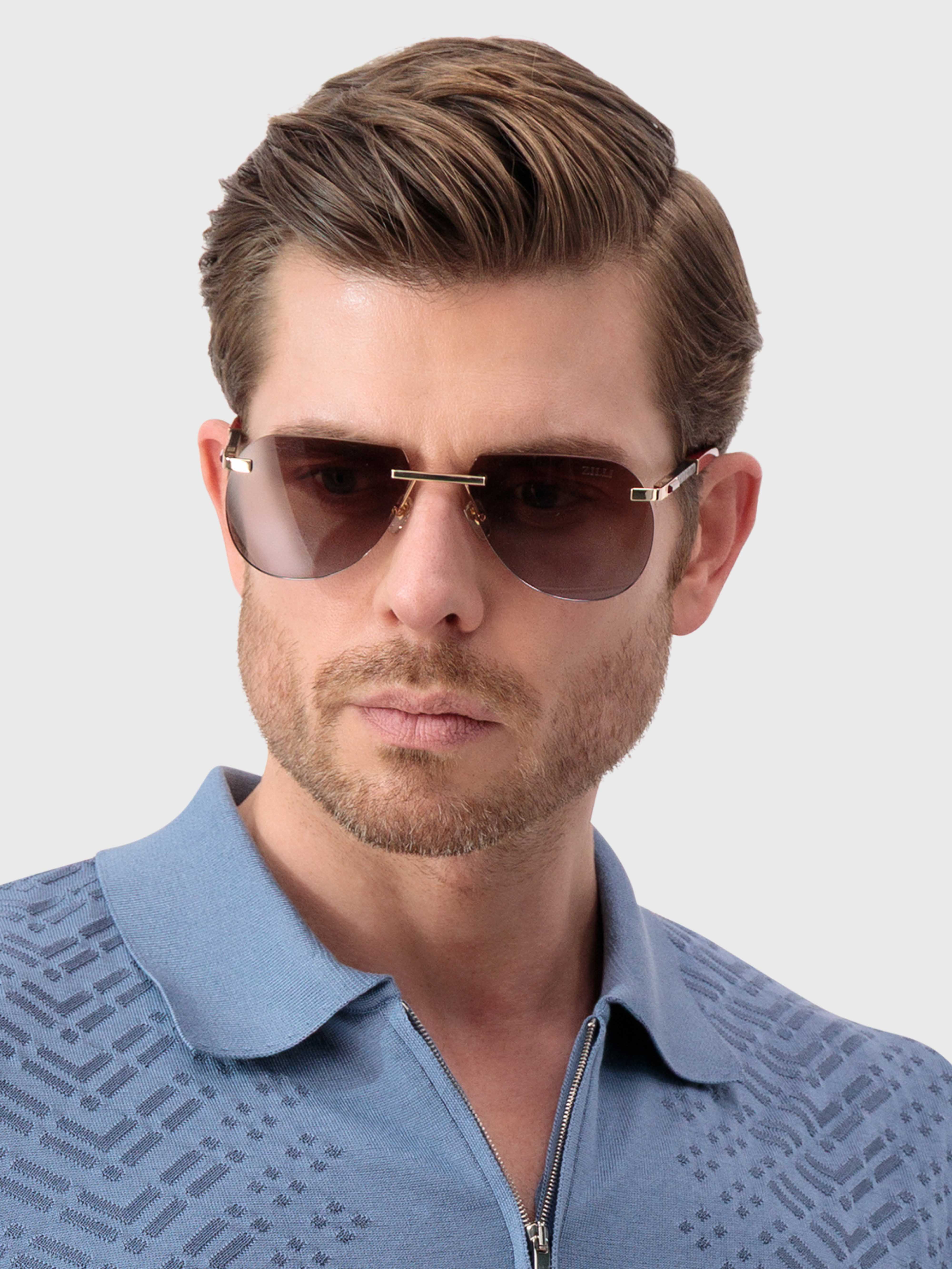 Nyrion Sunglasses - Shiny Gold and Red