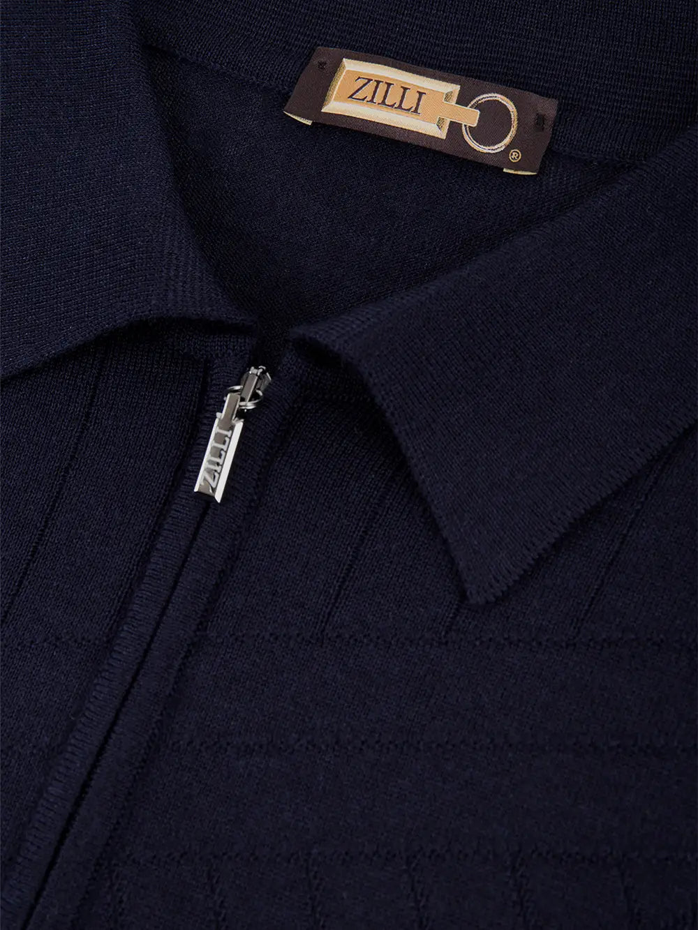 Поло на молнии с длинным рукавом