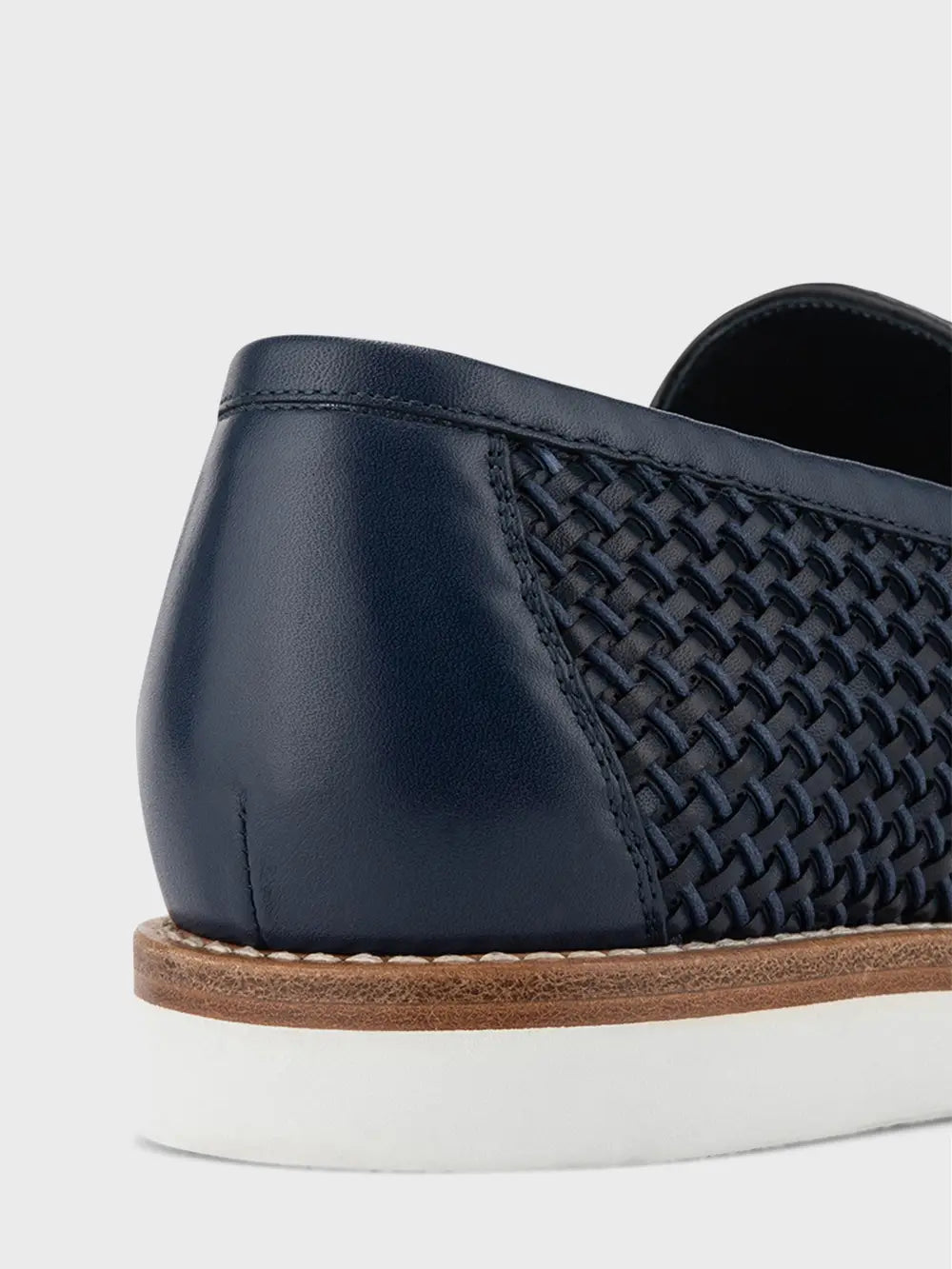 Лоферы из телячьей кожи и хлопка с оплеткой