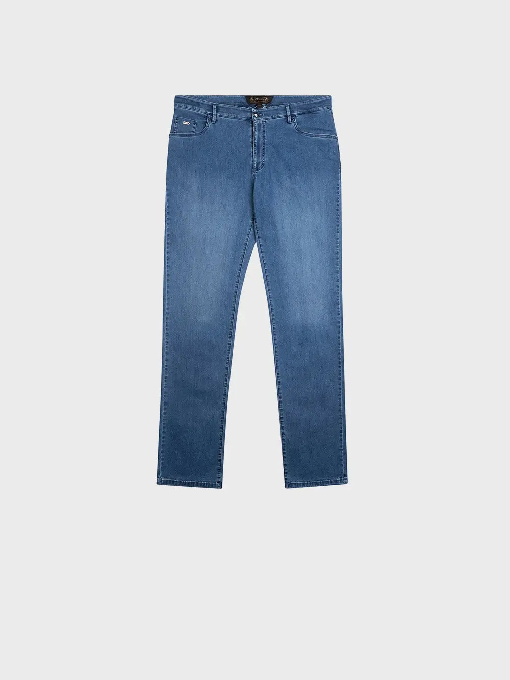 Джинсы Zilli Slim Fit с вышивкой льва и деталями из кожи аллигатора