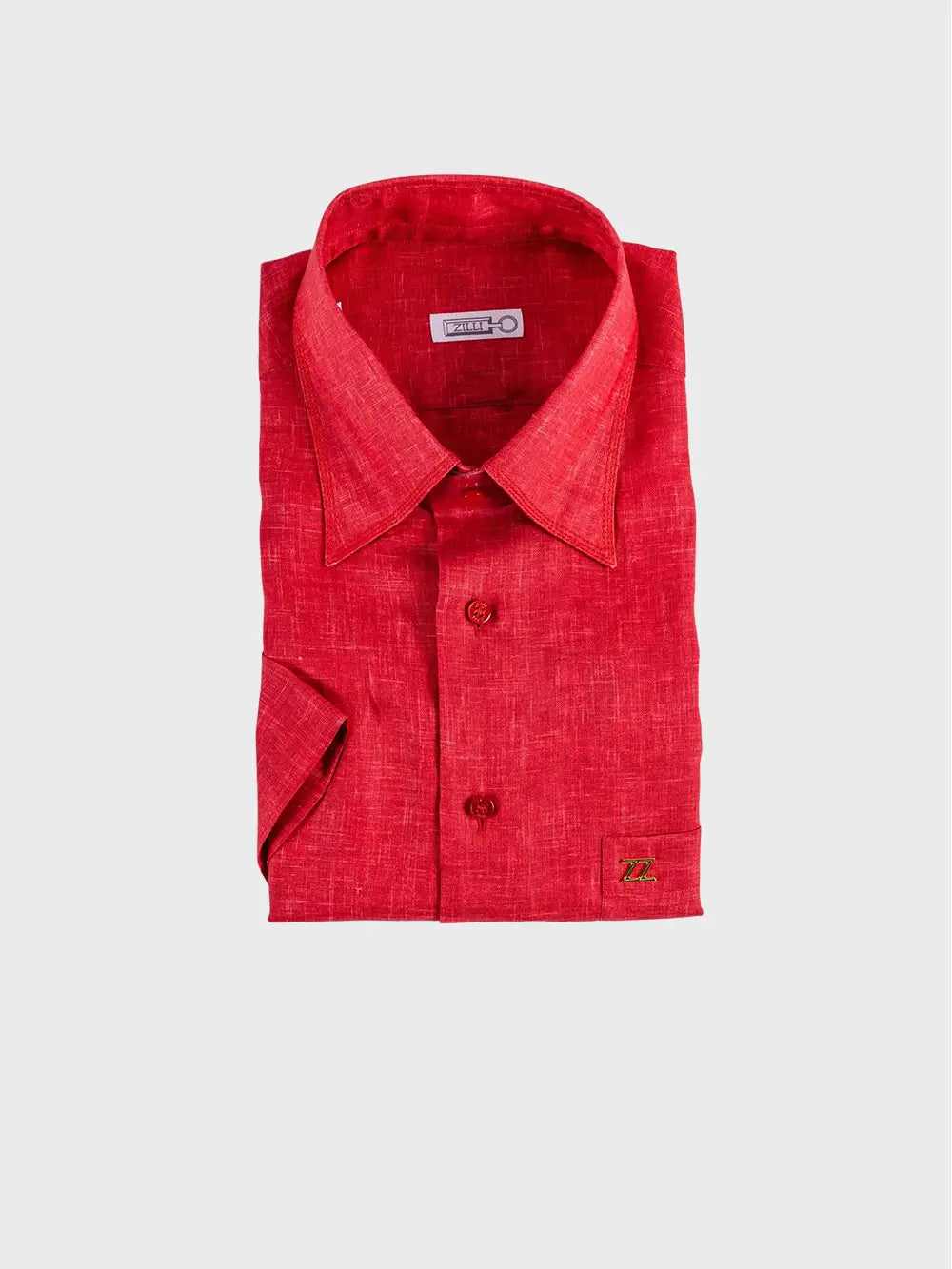 Повседневная рубашка из шелка и хлопка с узором Z