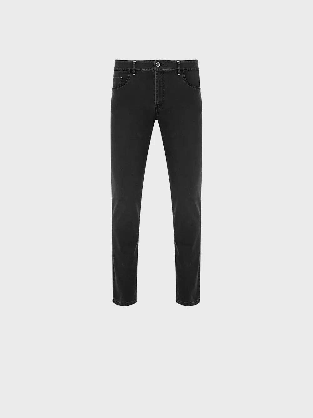 Джинсы Zilli Slim Fit с тисненой нашивкой из кожи теленка