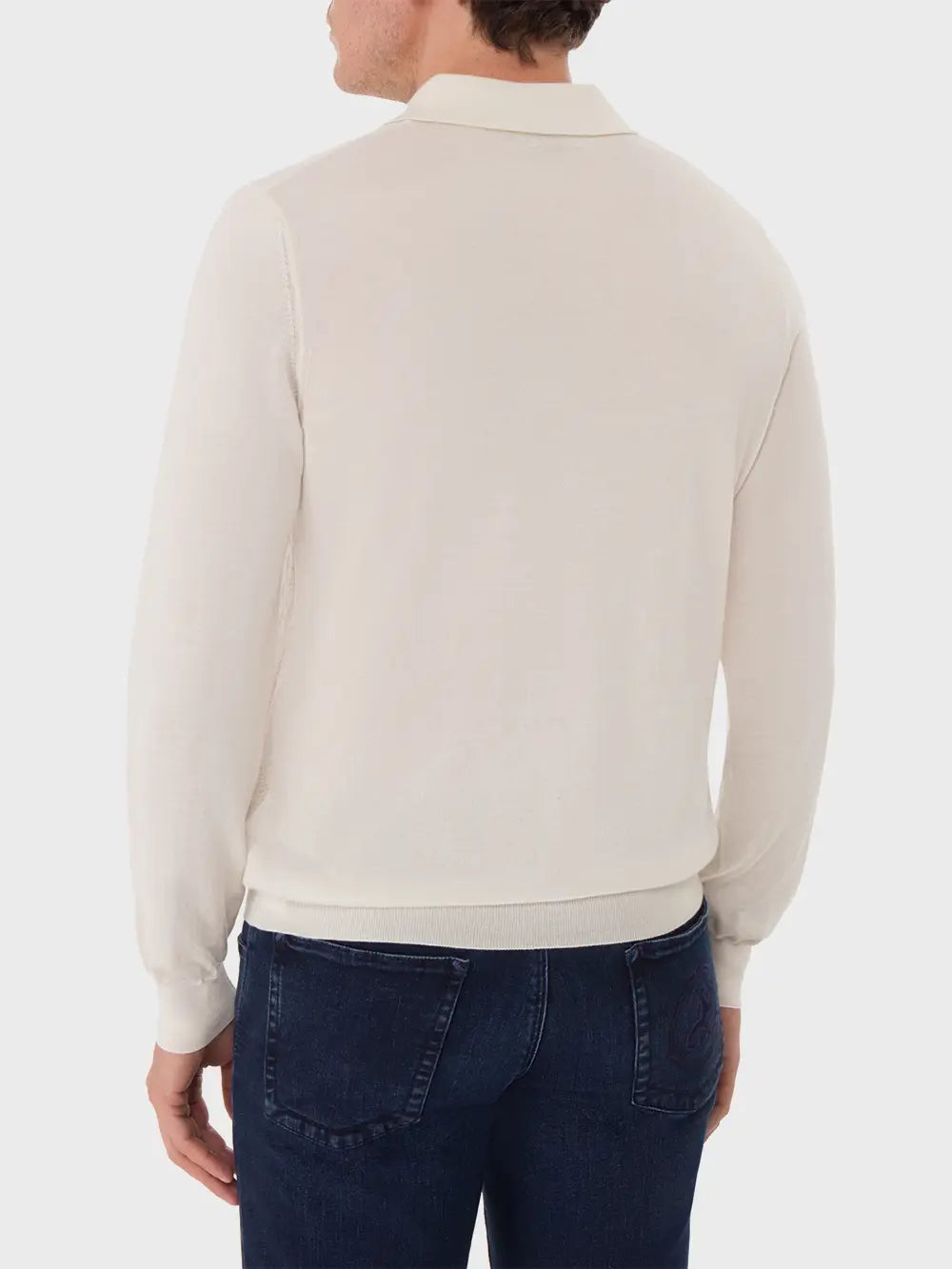 Поло на молнии с длинным рукавом