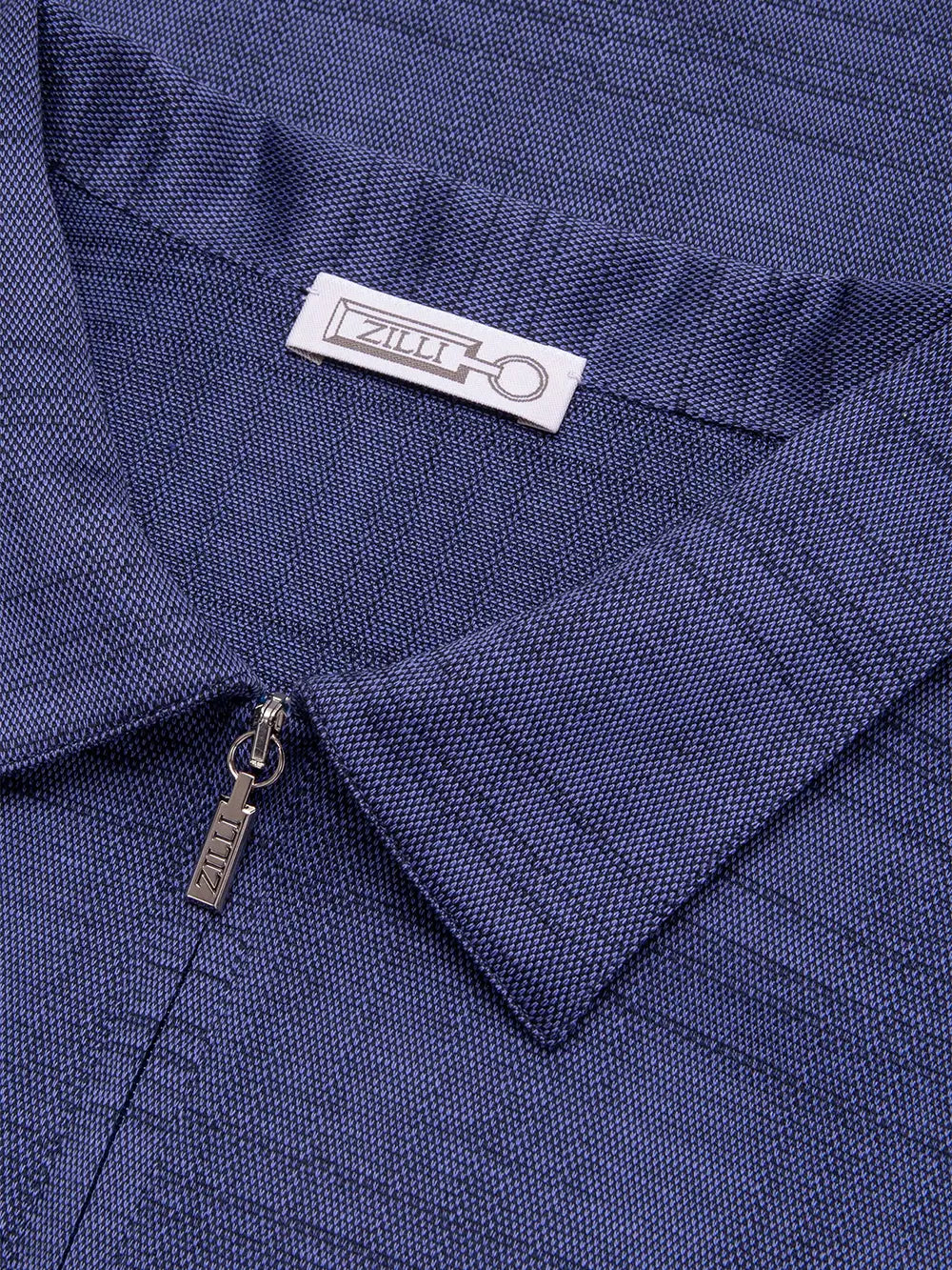 Классическое поло на молнии с коротким рукавом