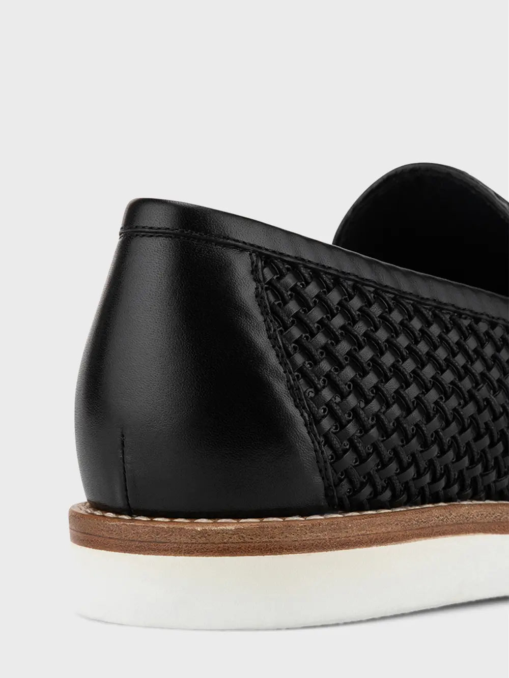 Лоферы из телячьей кожи и хлопка с оплеткой