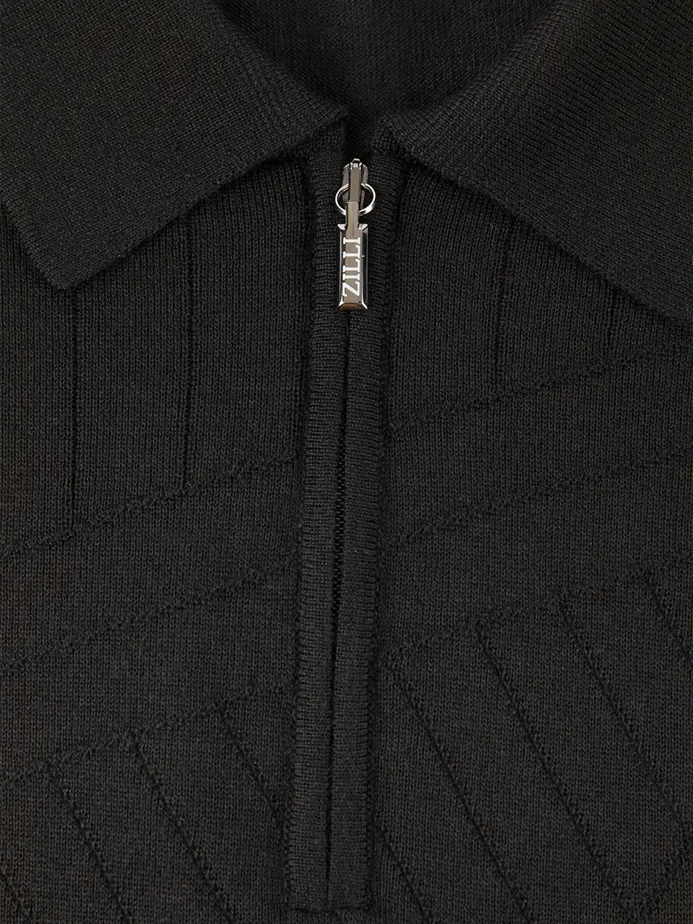 Поло на молнии с длинным рукавом