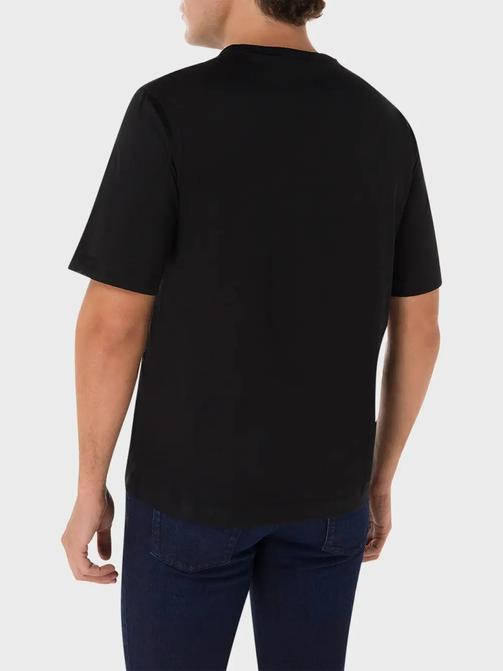 Черная футболка Zilli с вышивкой в виде львиного круга