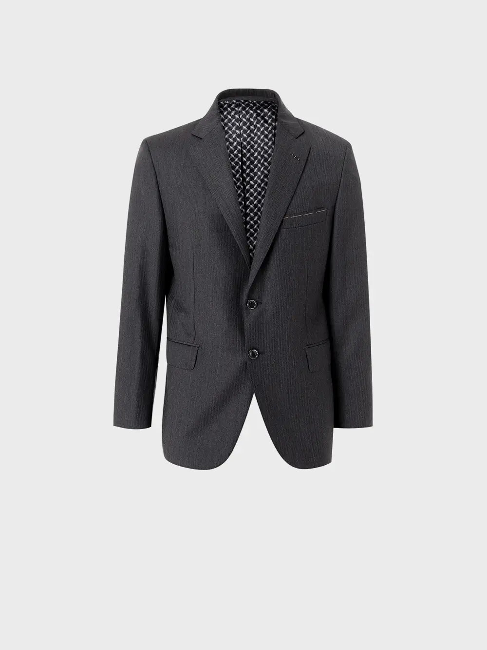 Костюм с пиджаком на двух пуговицах Zilli темно-серого цвета