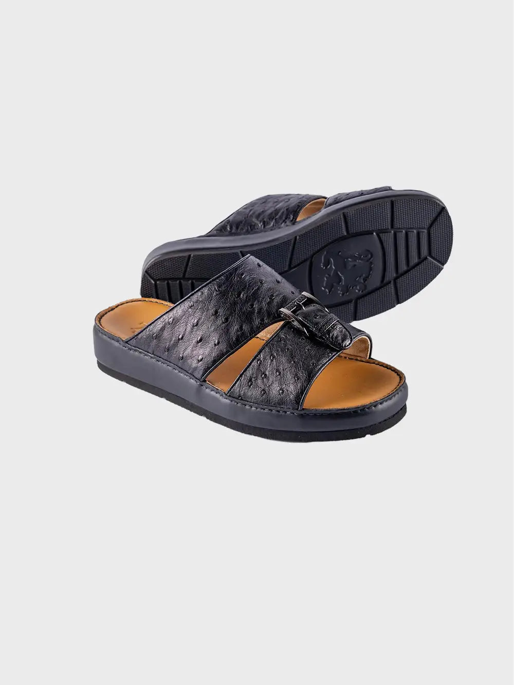 Сандалии в арабском стиле из страусиной кожи