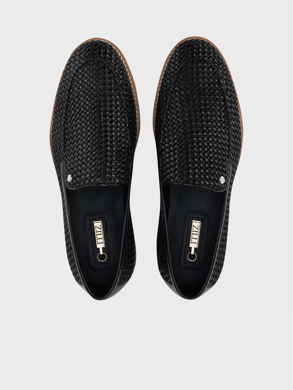 Лоферы из телячьей кожи и хлопка с оплеткой