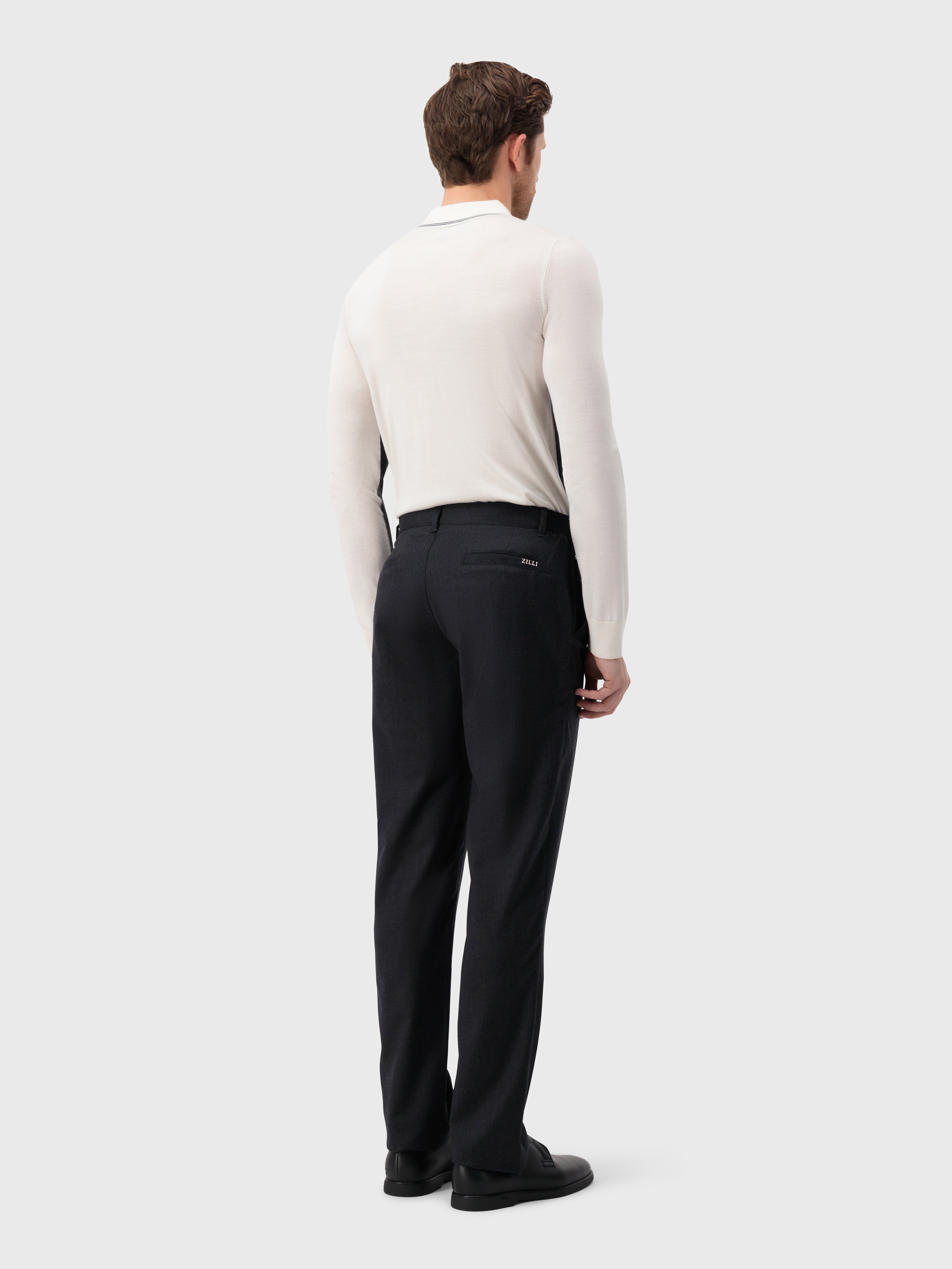 Рубашка-поло с длинным рукавом и вышивкой эмблемы грифона белая