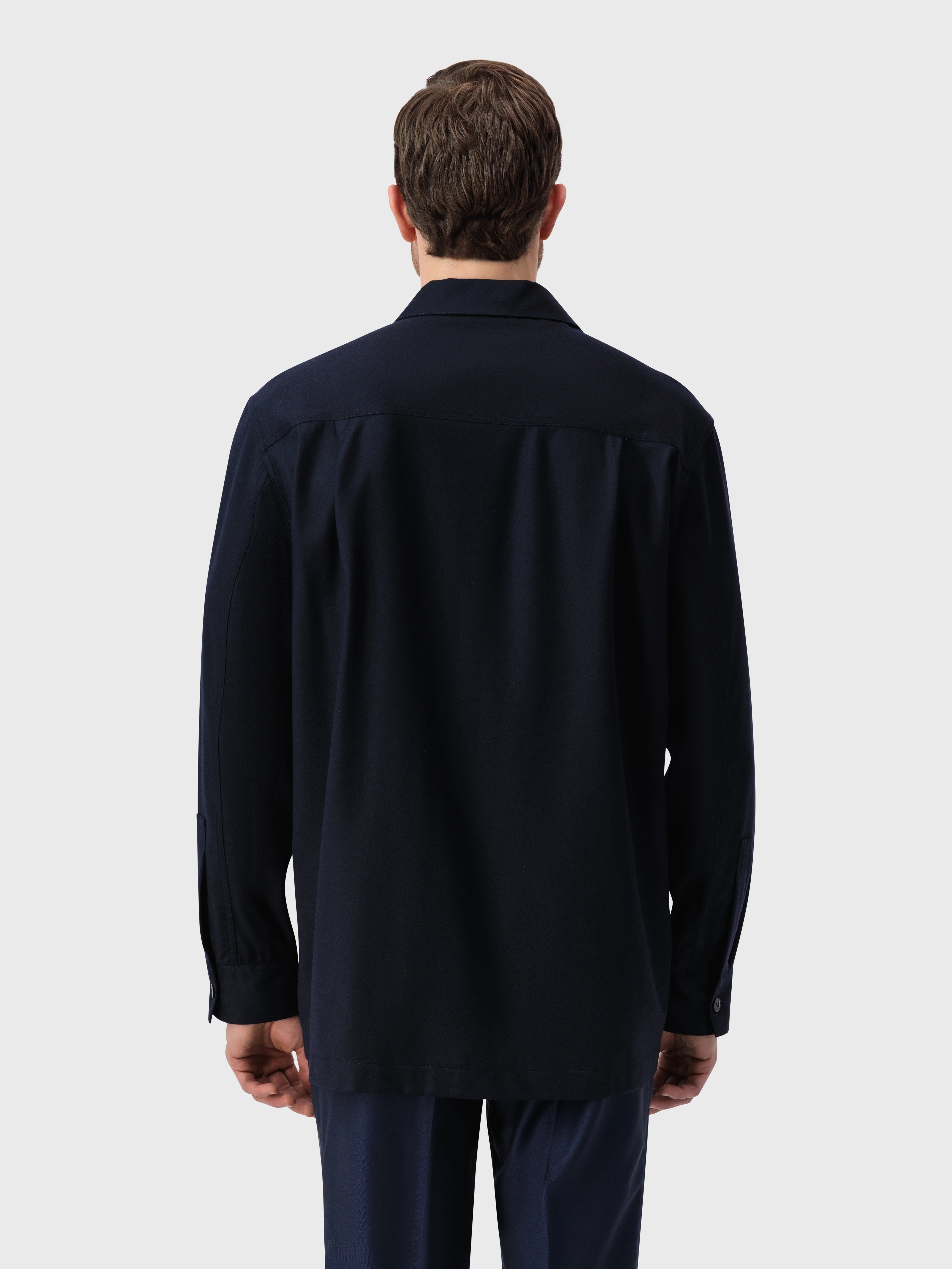 Pocket Subtly Boxy Shirt - Dark Navy