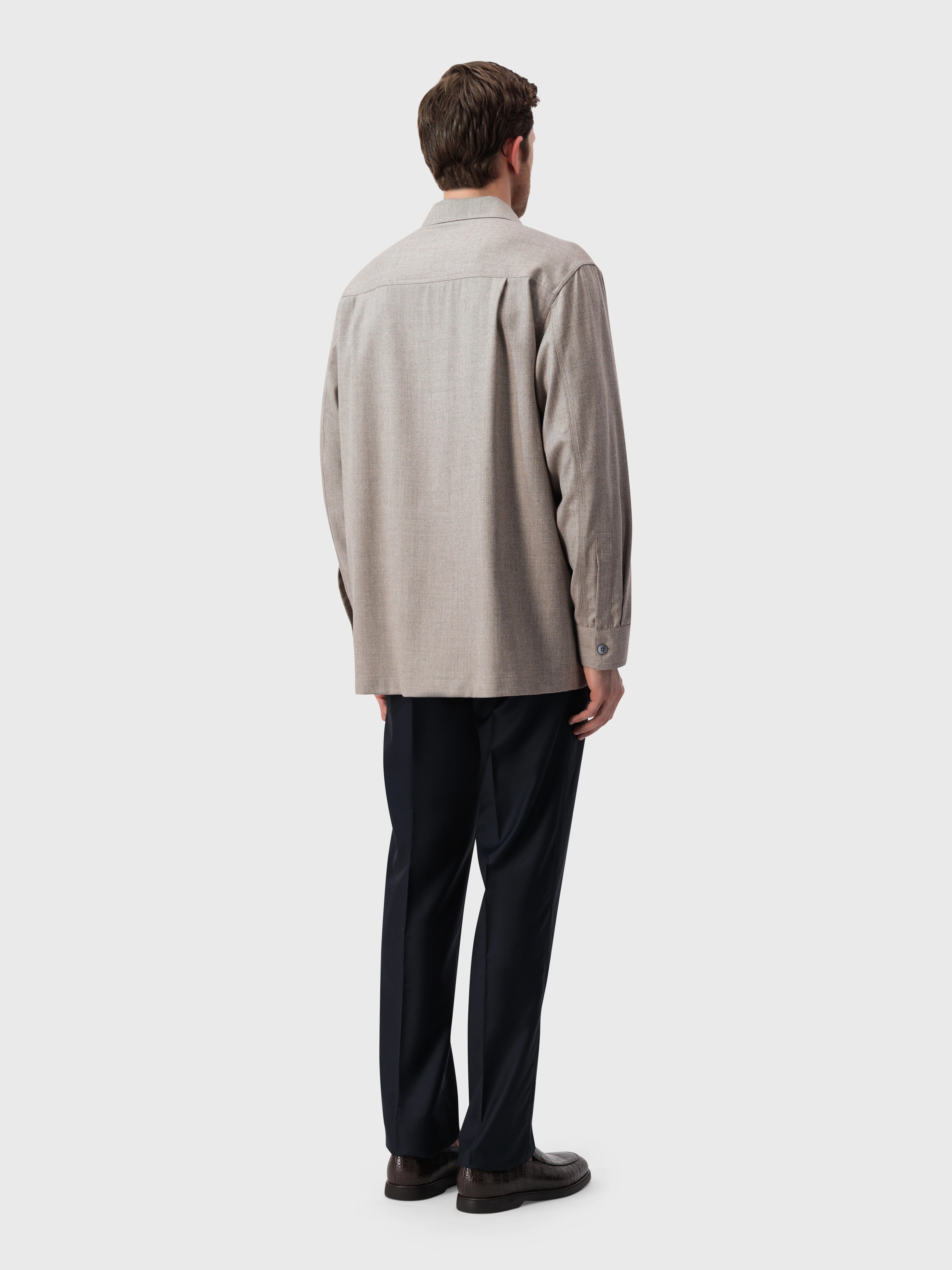 Pocket Subtly Boxy Shirt - Mink Camel