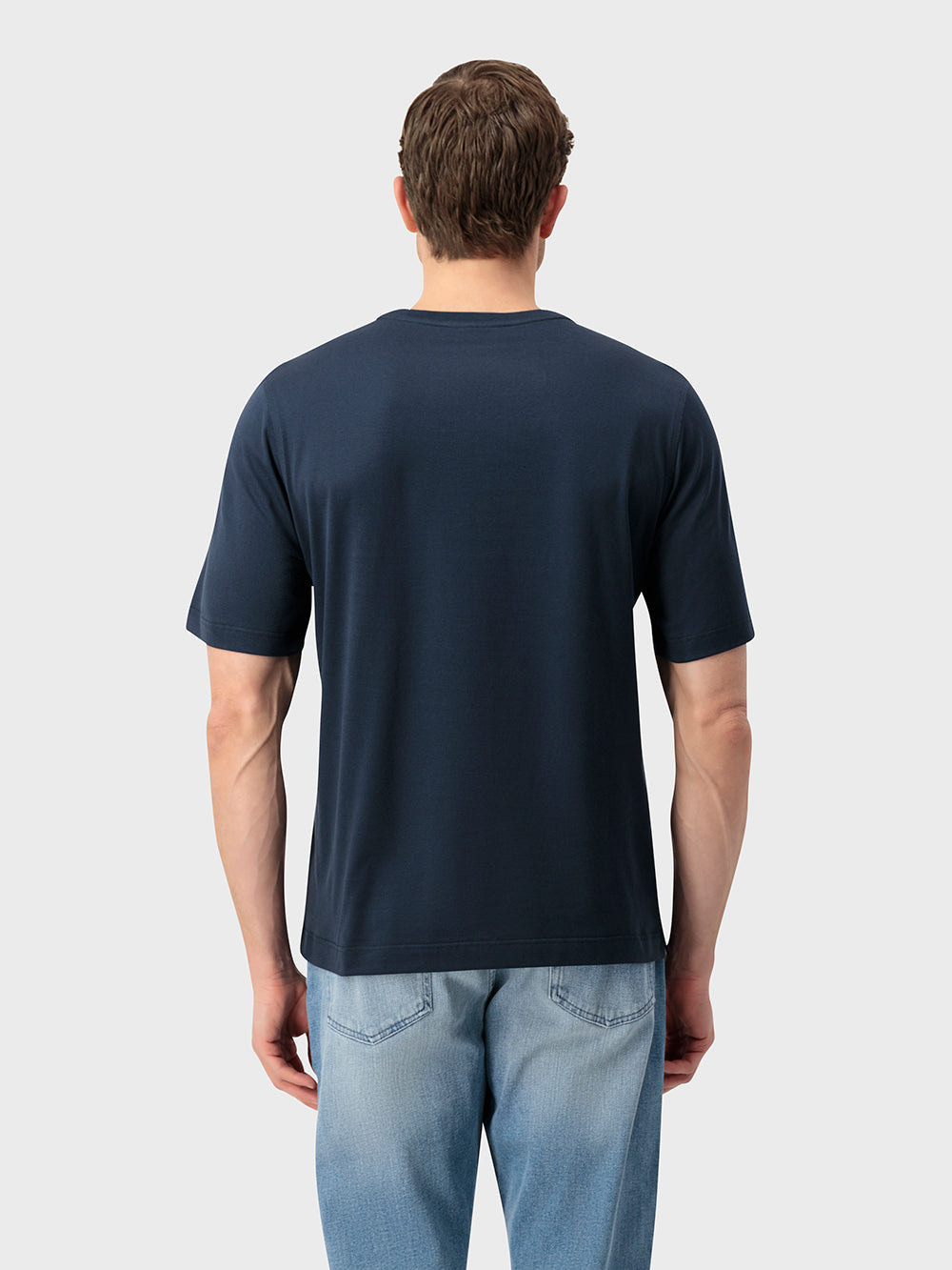 Хлопковая рубашка с вышивкой "ZILLI Club Lion" - Синий ВМФ