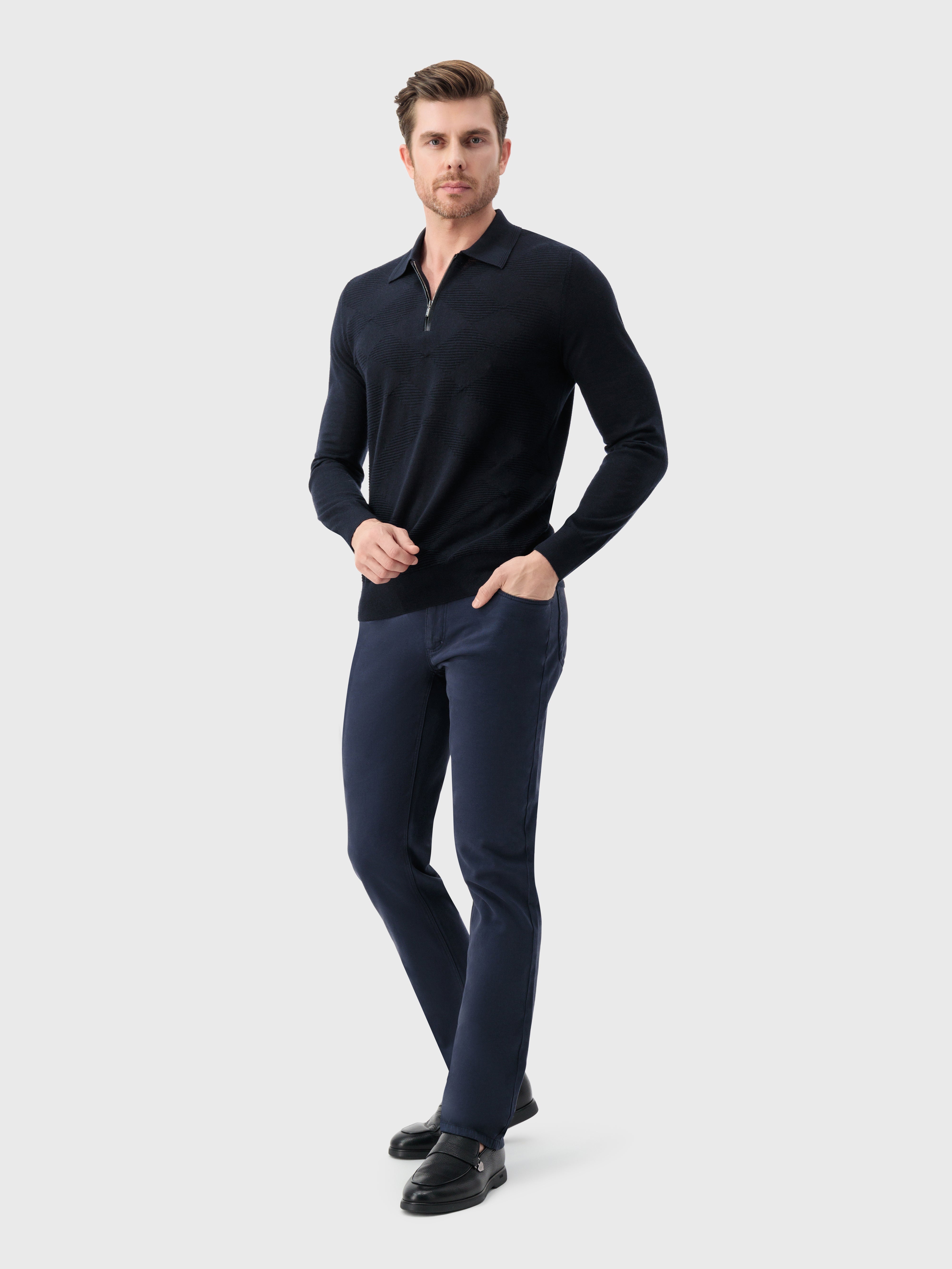 Поло из кашемира и шелка темно-темноморского цвета