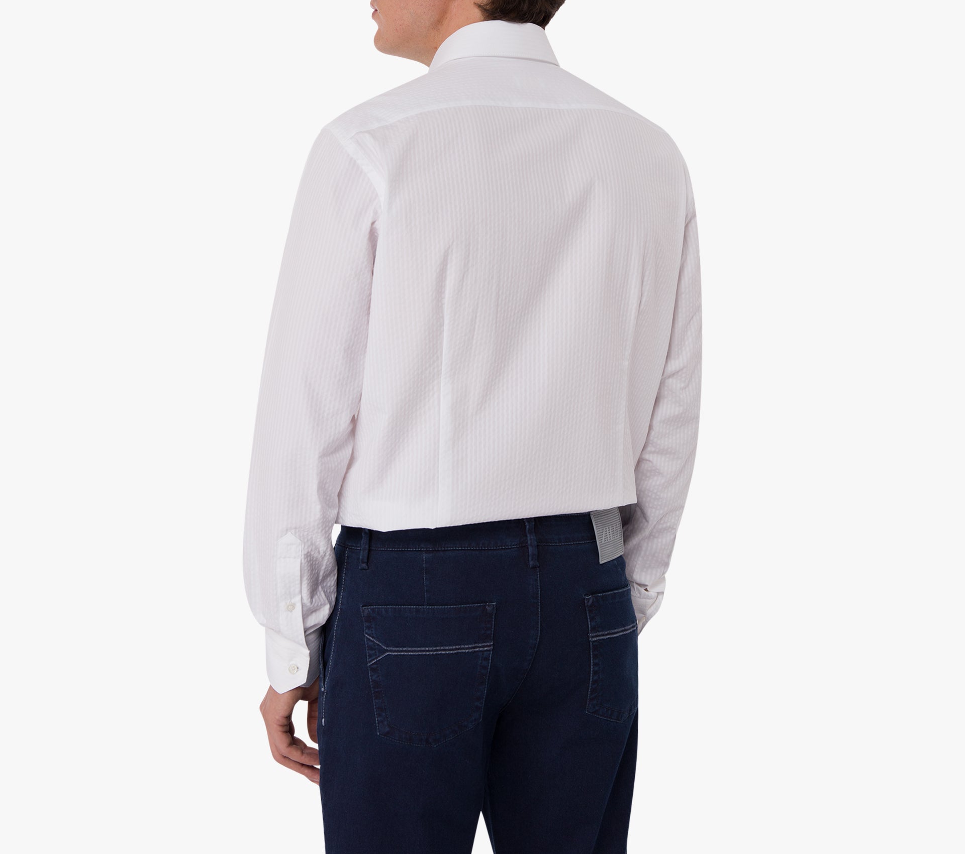 Хлопковая рубашка с длинными рукавами