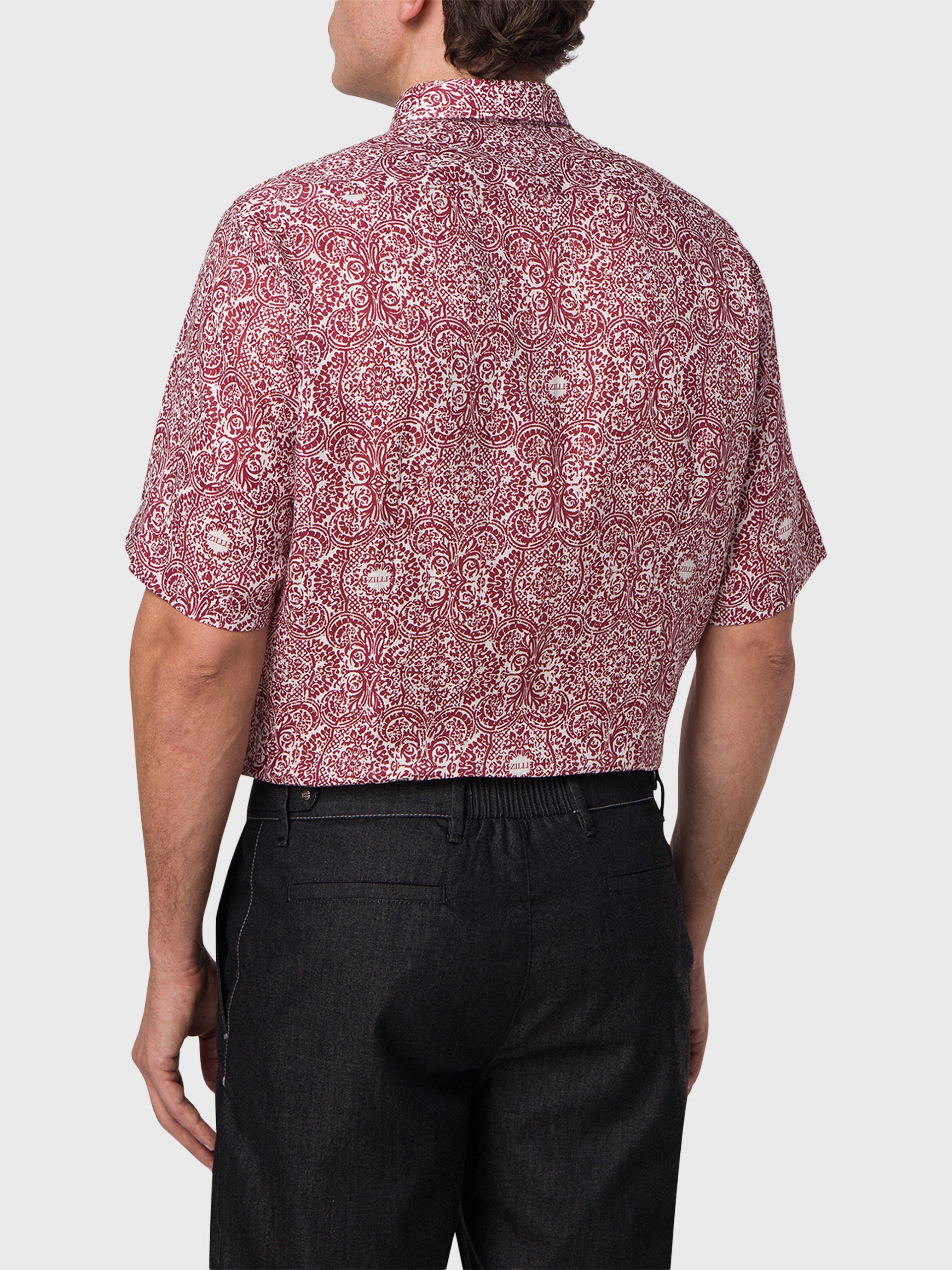 Рубашка с короткими рукавами и принтом пейсли