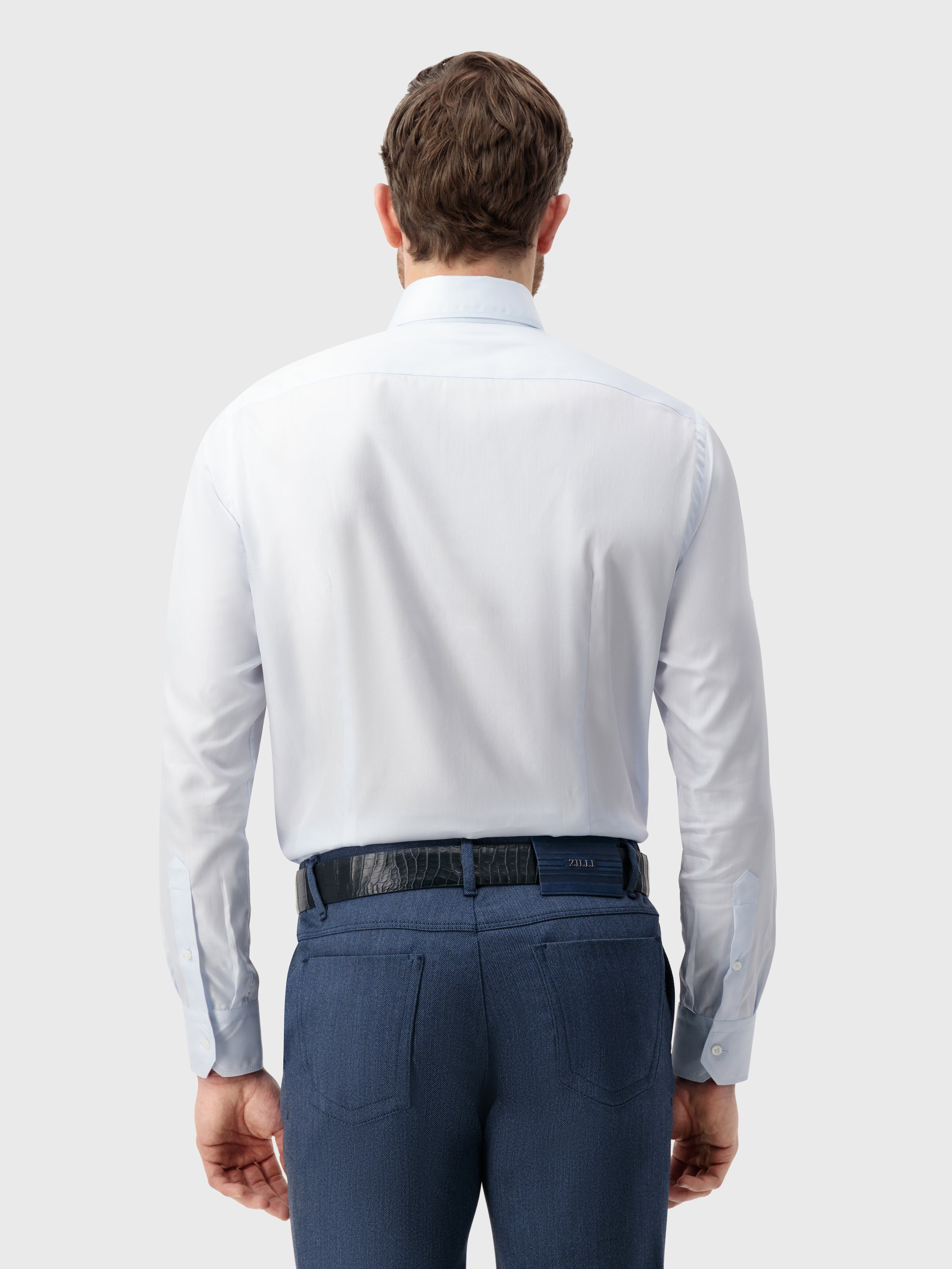 Хлопковая рубашка с тройной строчкой Blue Sky