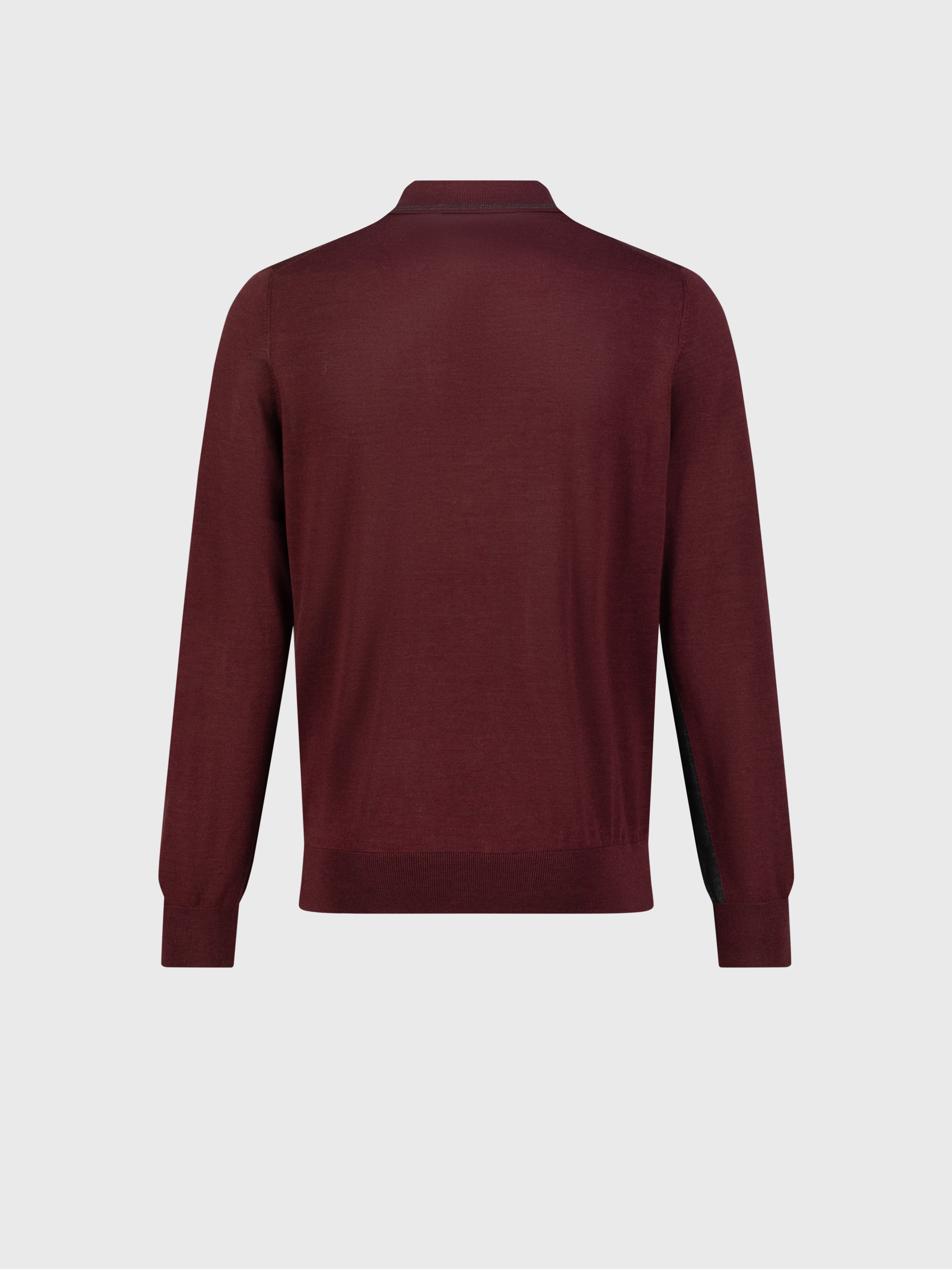 Рубашка-поло с длинным рукавом и вышивкой эмблемы грифона бордо