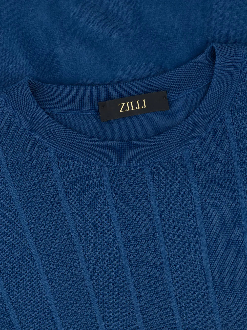 Рубашка-поло из шелкового трикотажа в полоску - Чернила