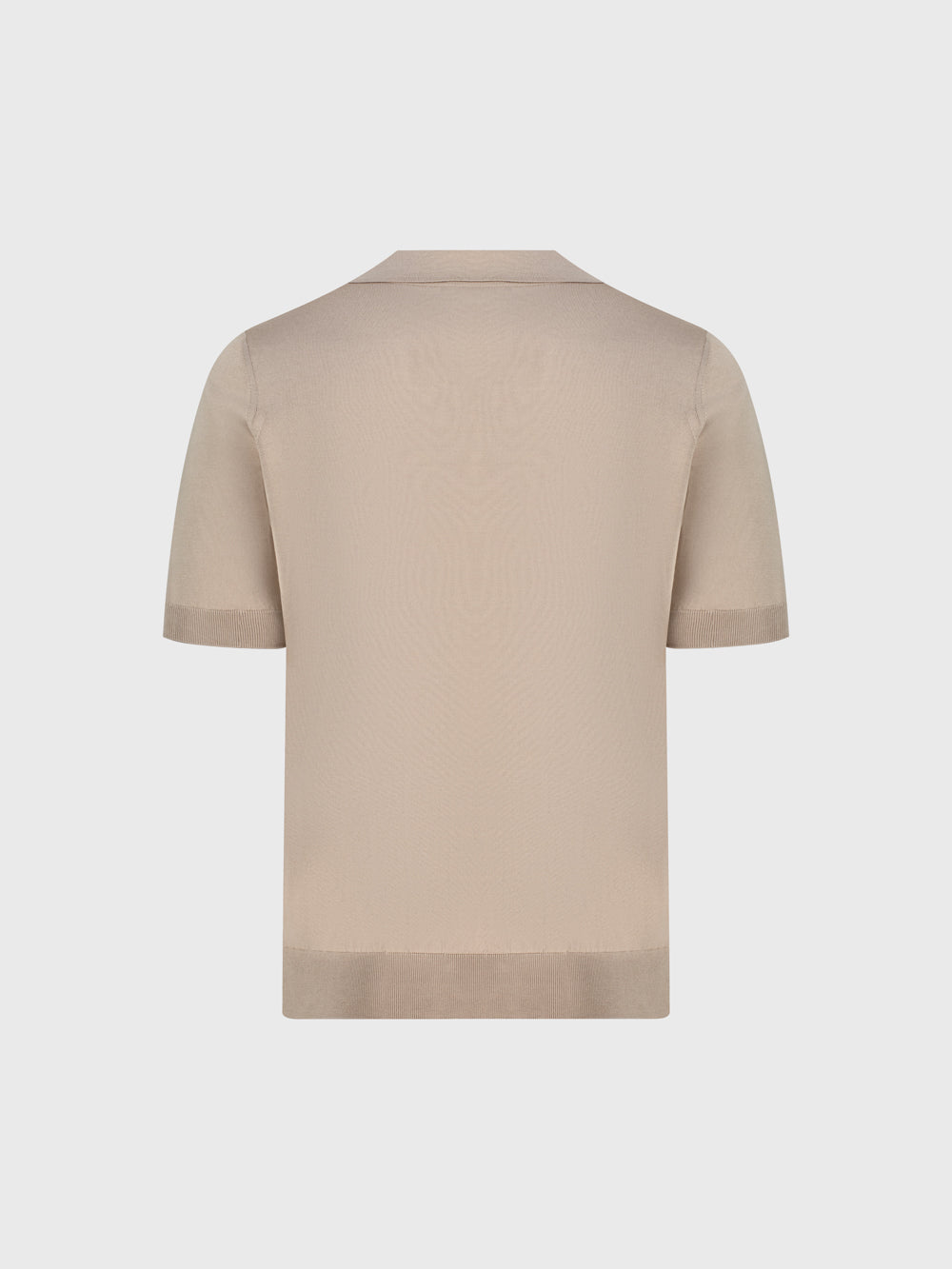 Полосатая рубашка-поло из шелкового трикотажа - Pale Fawn