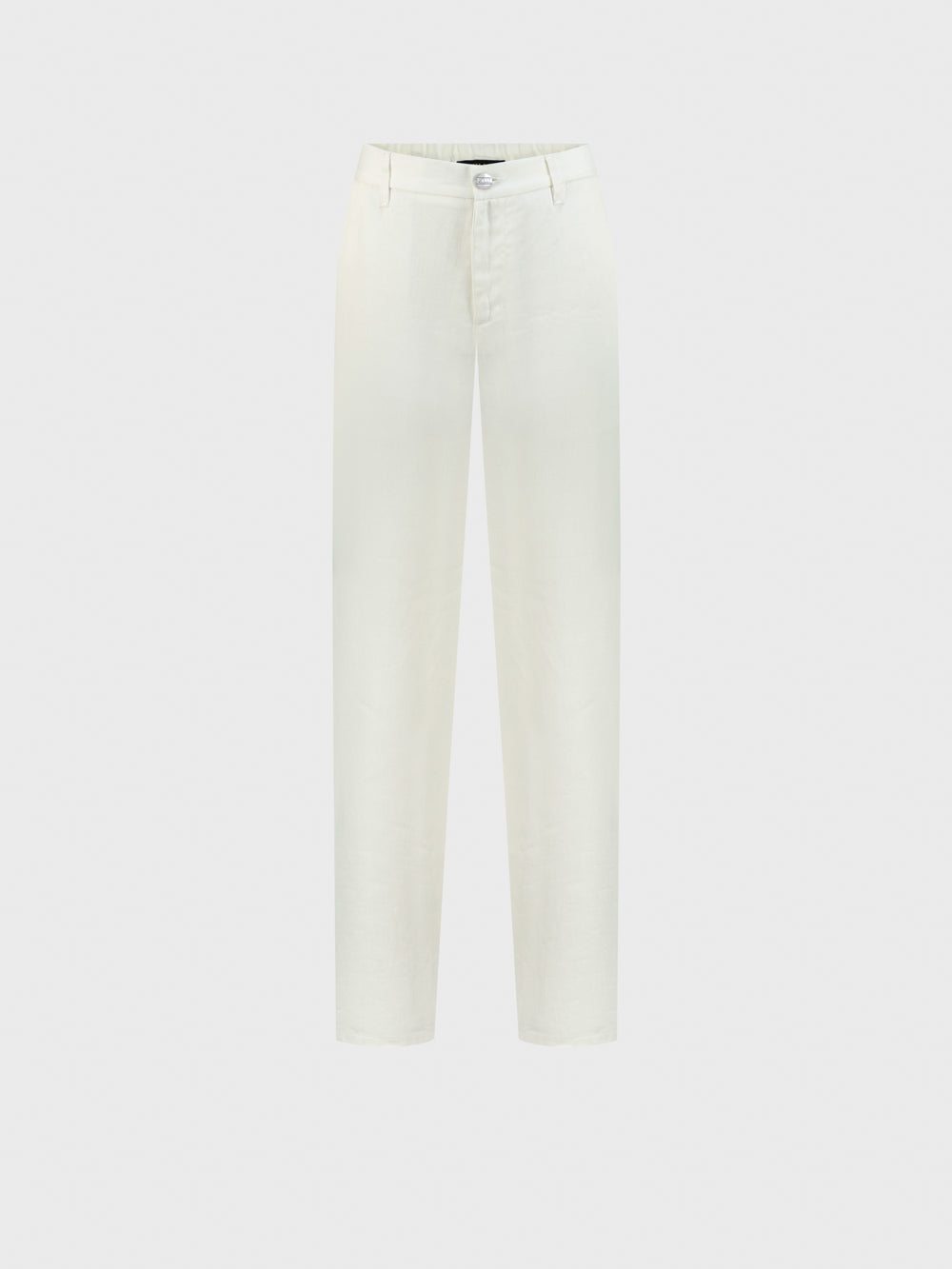 Льняные брюки в обтяжку - Белый