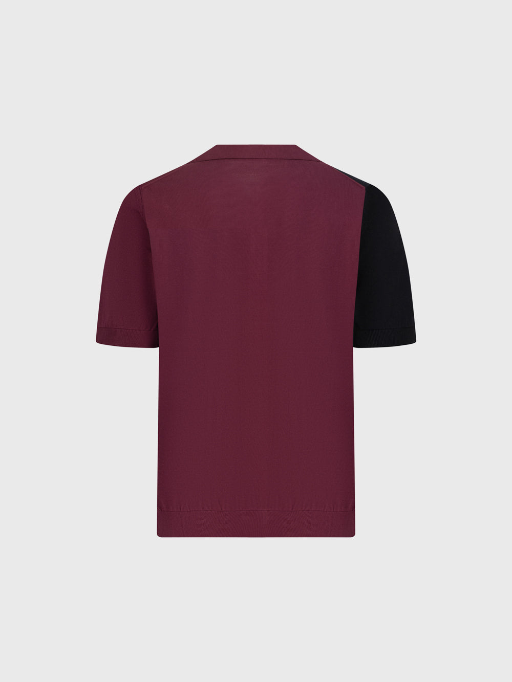 Трикотажная рубашка-поло с геометрическим узором - глубокий пурпур