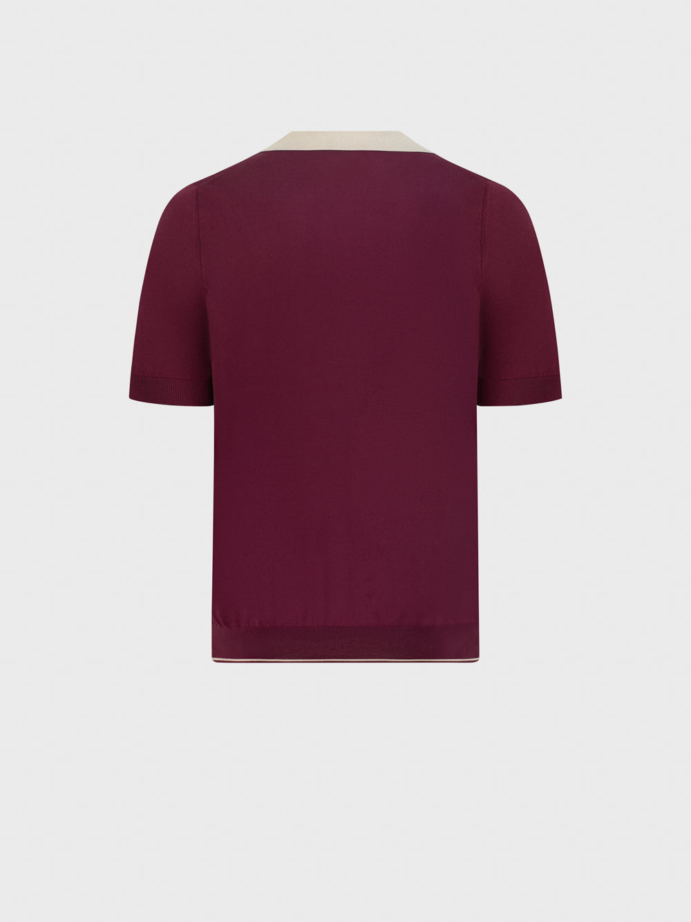 Рубашка-поло с геометрическим узором - глубокий пурпур