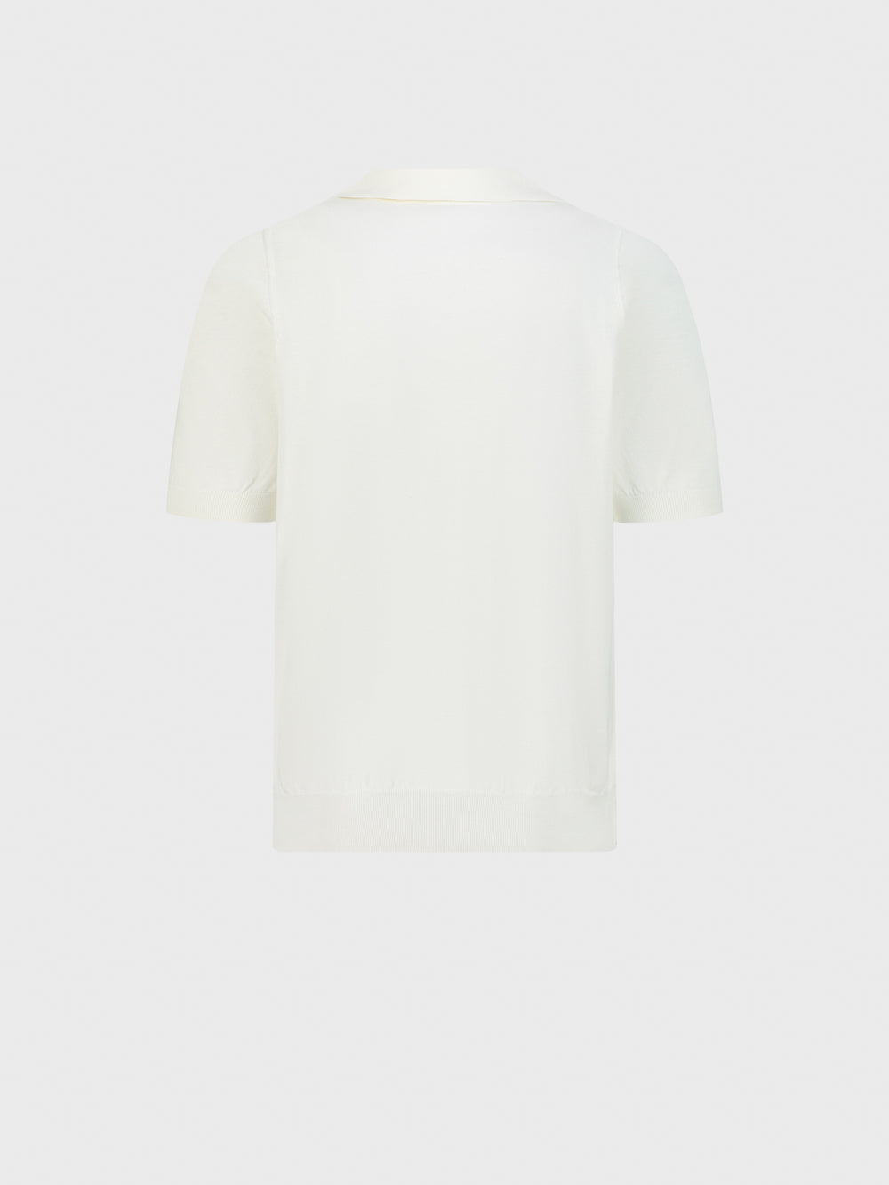 Рубашка-поло из шелкового трикотажа - Натуральный белый