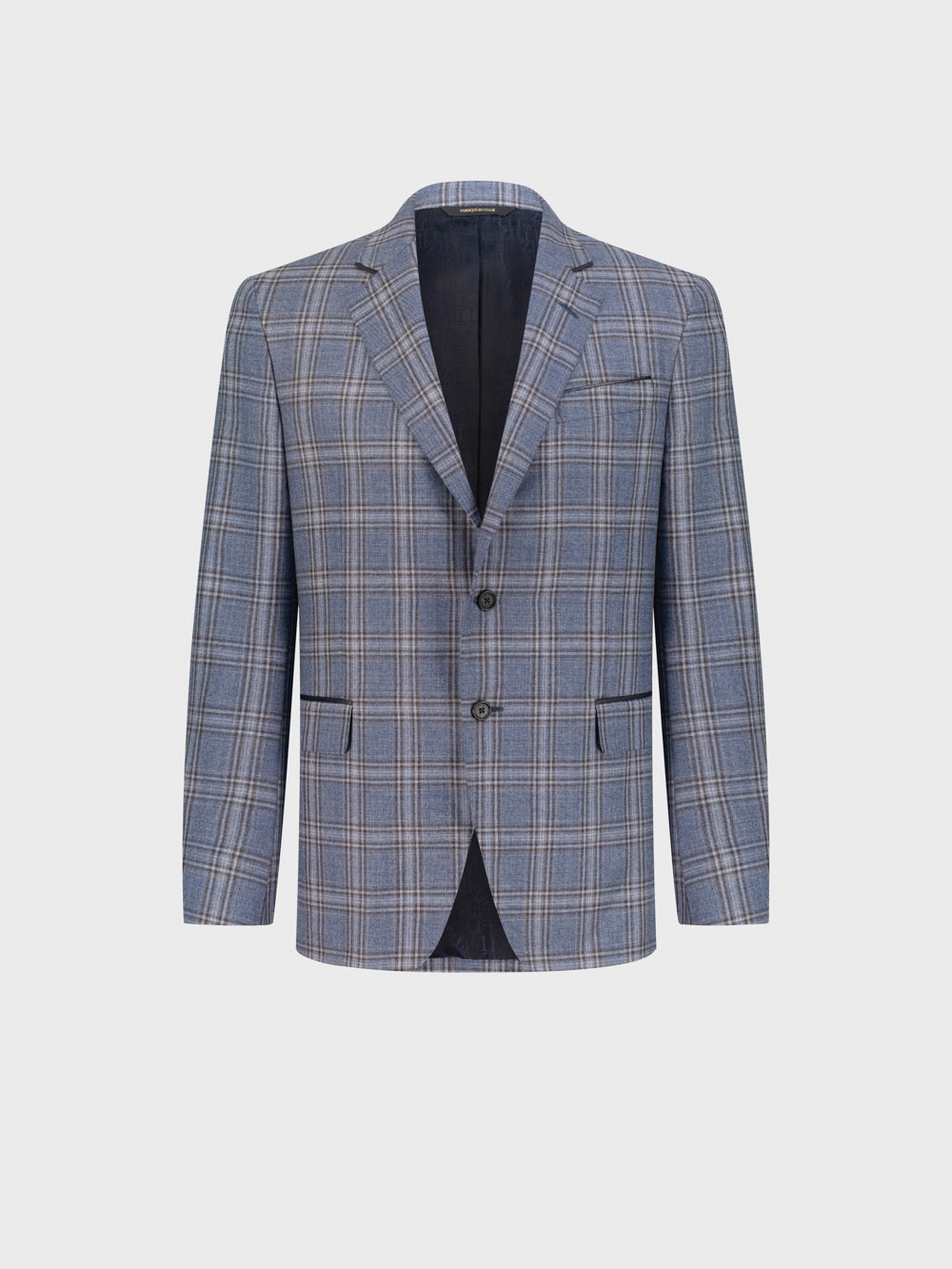 Формальный блейзер из цельной шерсти - Бледно-голубой оникс