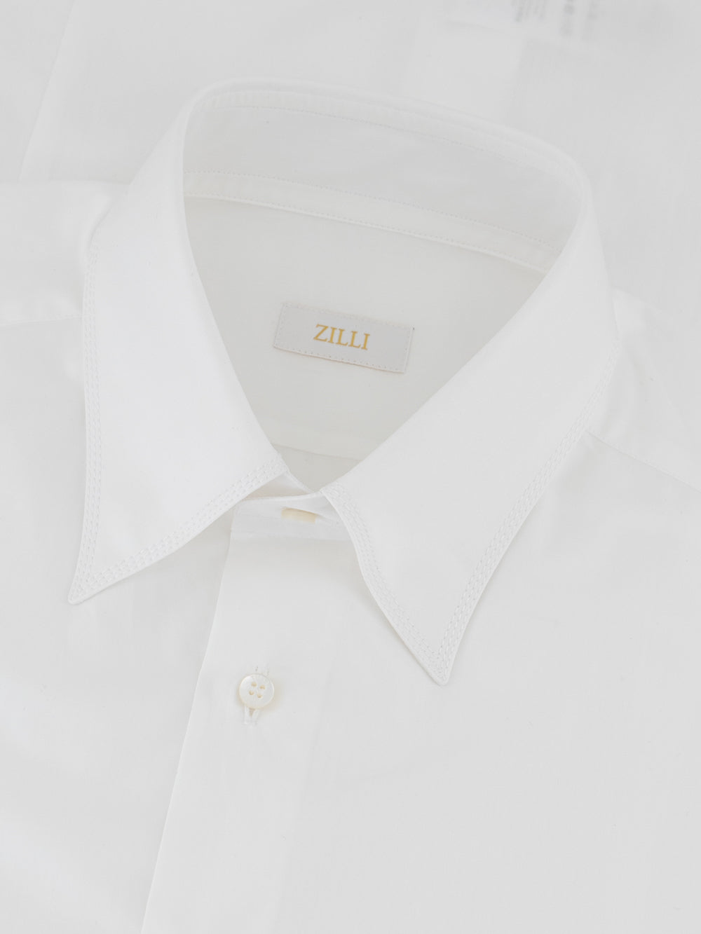Формальная рубашка с тройным отложным воротником - Белый