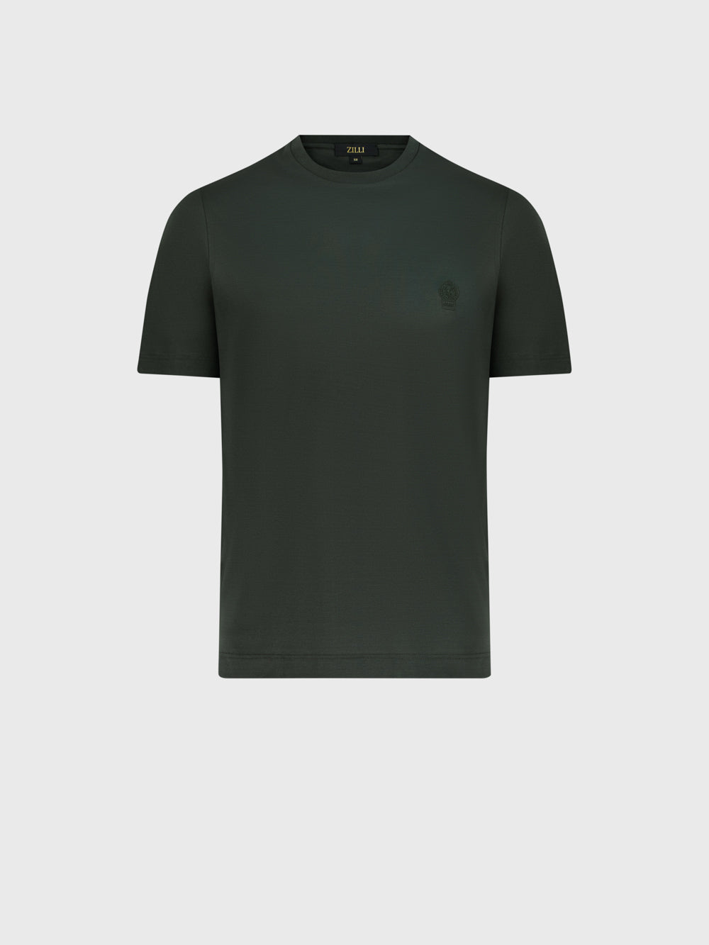 ZILLI Crest Embroidered T-Shirt - Dark Sage