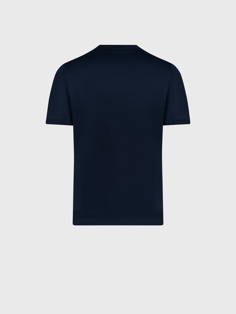 ZILLI Crest Embroidered T-Shirt - Dark Navy