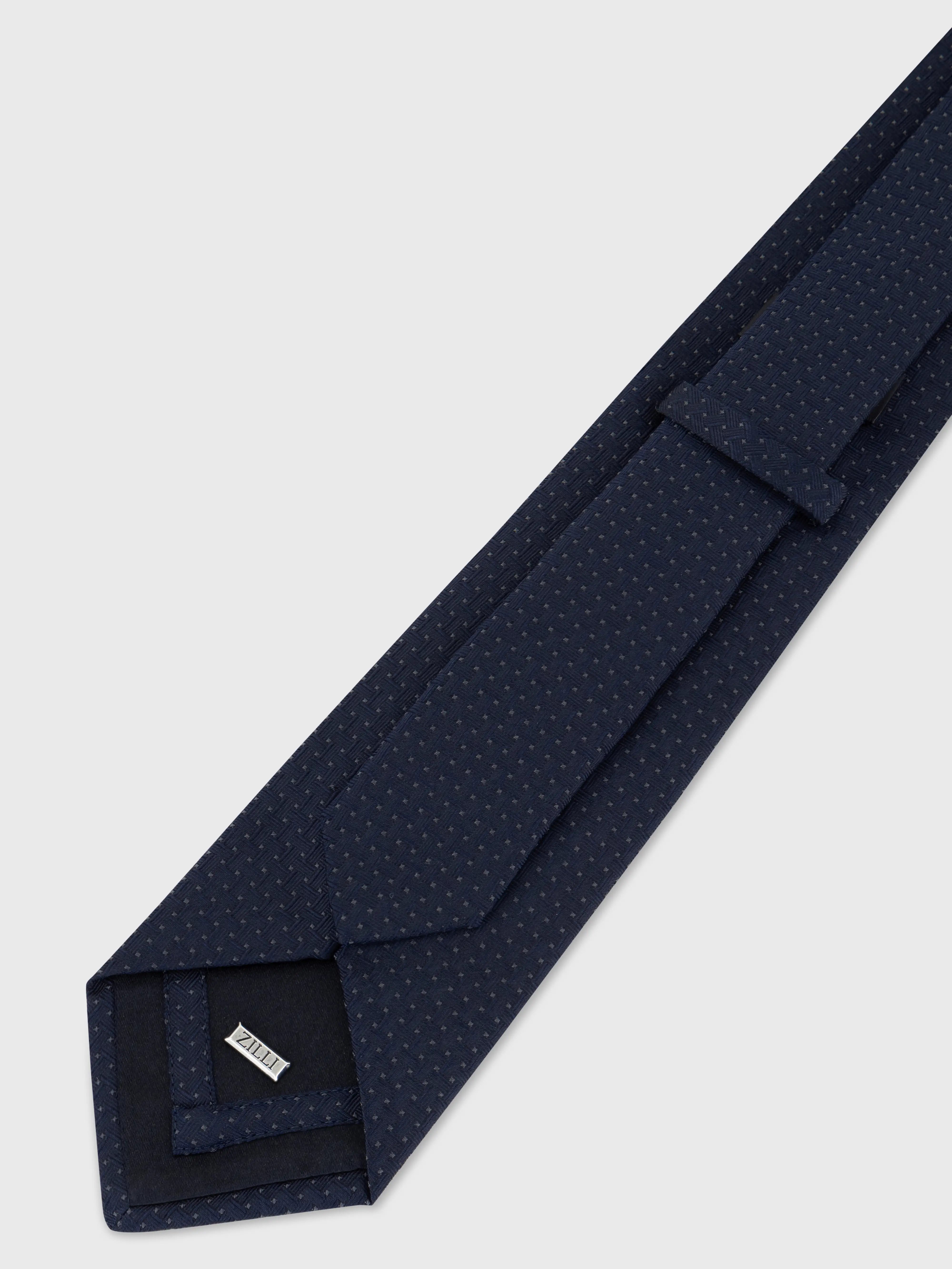 100% шелковый галстук с тонкой текстурированной тканью - угольно-серый