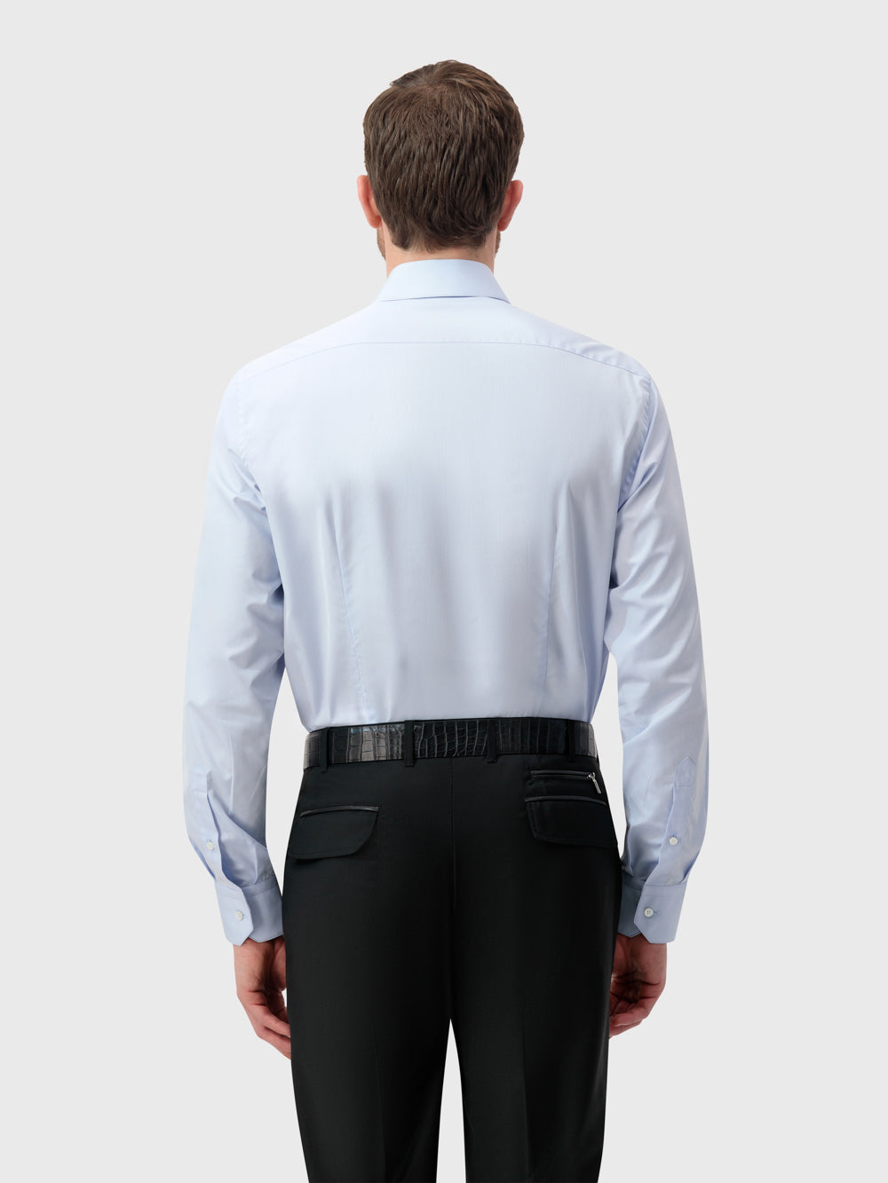 Однотонная классическая рубашка - Синее небо