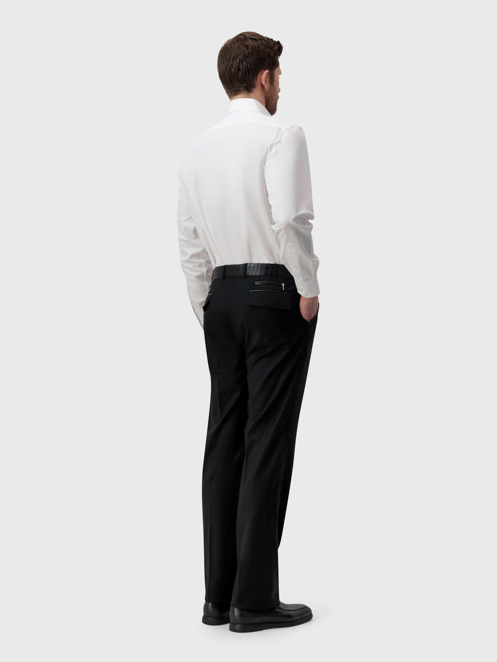 Однотонная рубашка - Белый